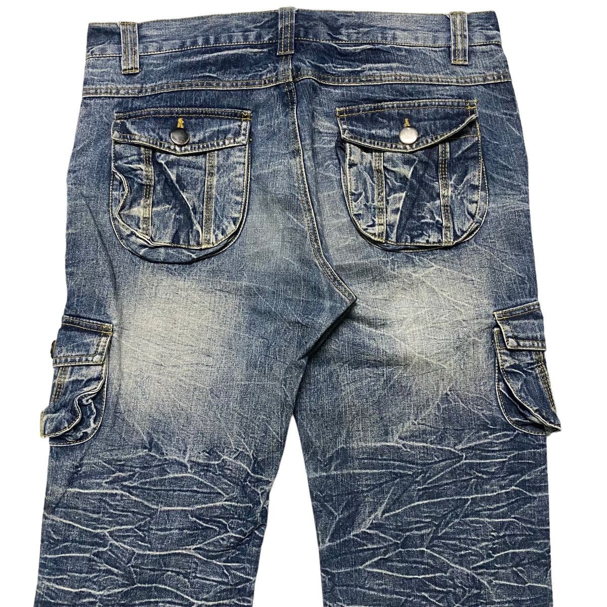 Japanese Brand Japanese Brand TOPISM Cargo Denim Flare Pants Bleach Size US 34 / EU 50 - 9 Thumbnail