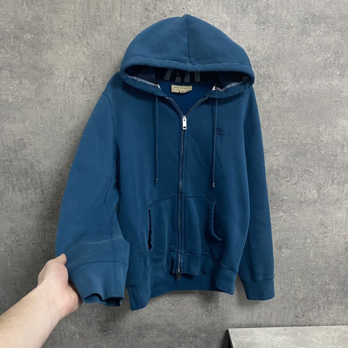 Burberry Blue Burberry zip hoodie Size US L / EU 52-54 / 3 - 2 Thumbnail