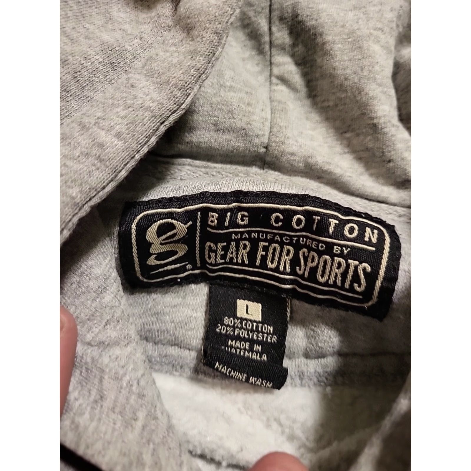 Vintage VINTAGE Oshkosh Alumni Mens L Gear For Sports Gray Hoodie Pullover Cotton/ Poly Knit Logo Pockets Hooded Size US L / EU 52-54 / 3 - 4 Thumbnail