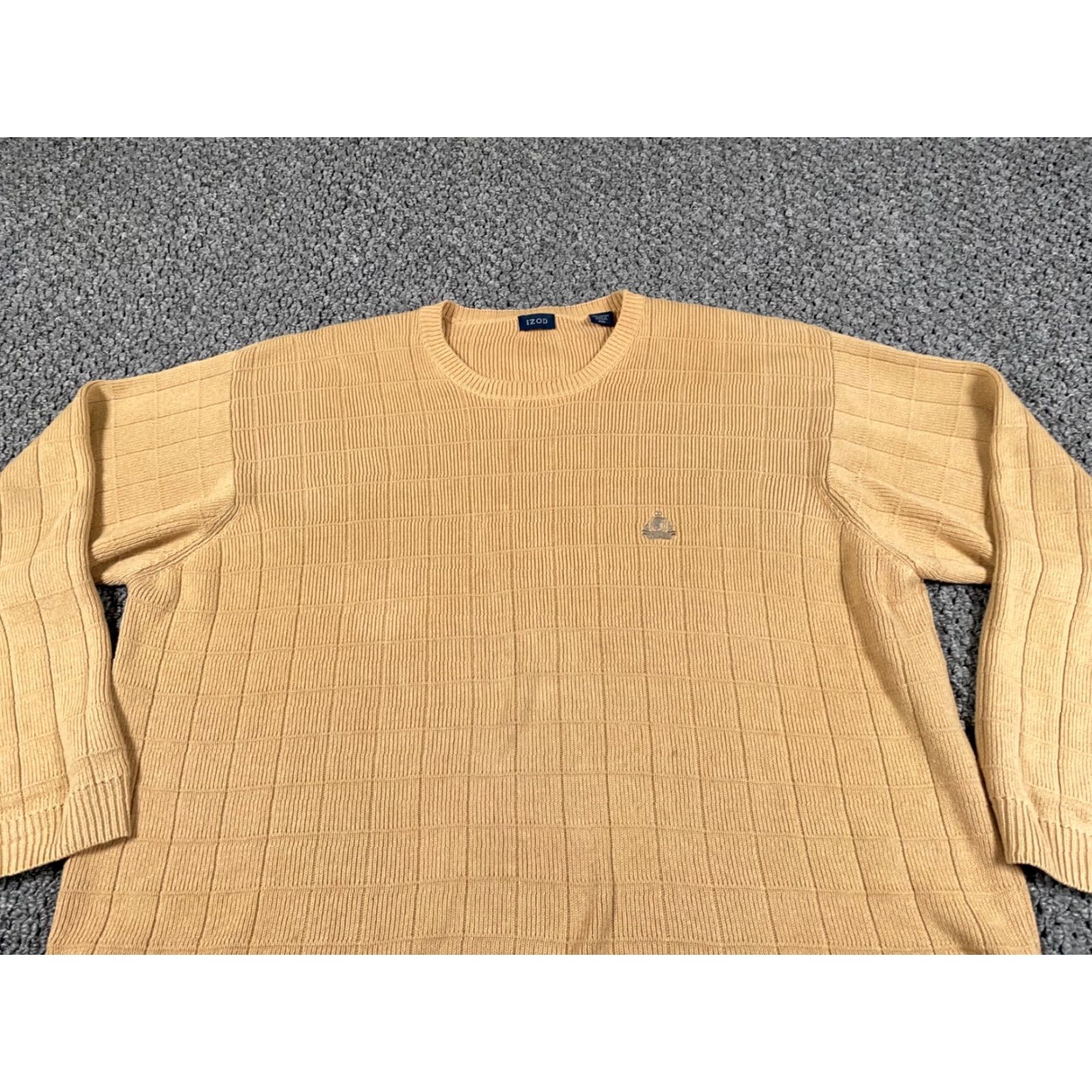 Izod VINTAGE IZOD Sweater Heavyweight Crewneck Adult 2XL Beige Cotton Knit Dad Preppy Retro Size US XXL / EU 58 / 5 - 4 Thumbnail