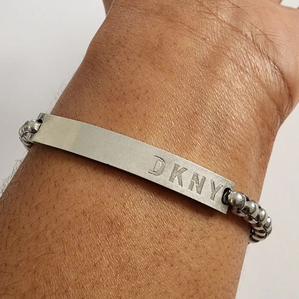DKNY × Jewelry DKNY, Bar Tag Chain Bracelet Silver Tone Size ONE SIZE - 6 Thumbnail