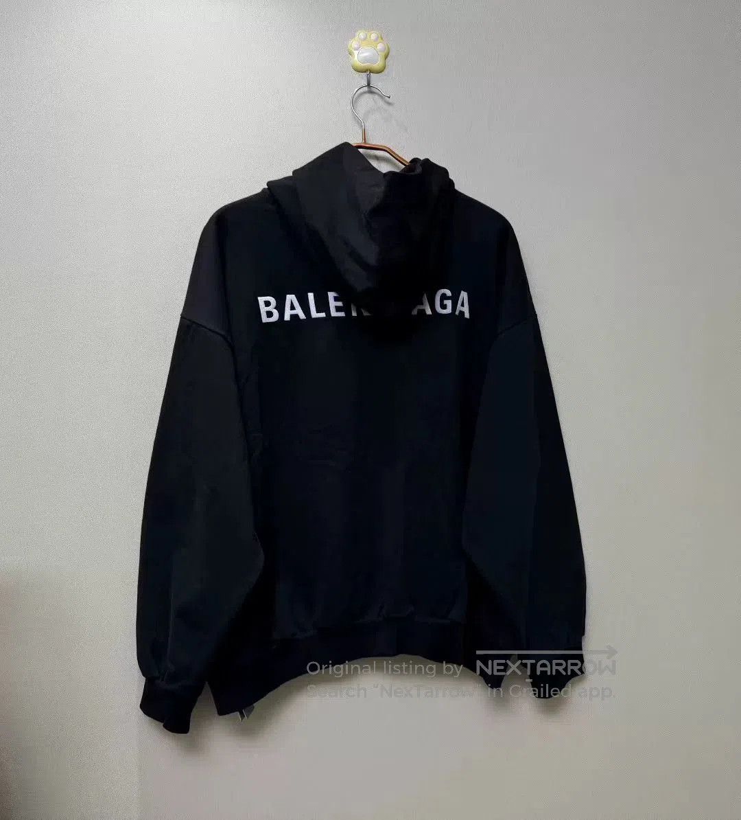 Balenciaga BALENCIAGA New Black Embroidered Letter Hoodie. Size US M / EU 48-50 / 2 - 4 Thumbnail