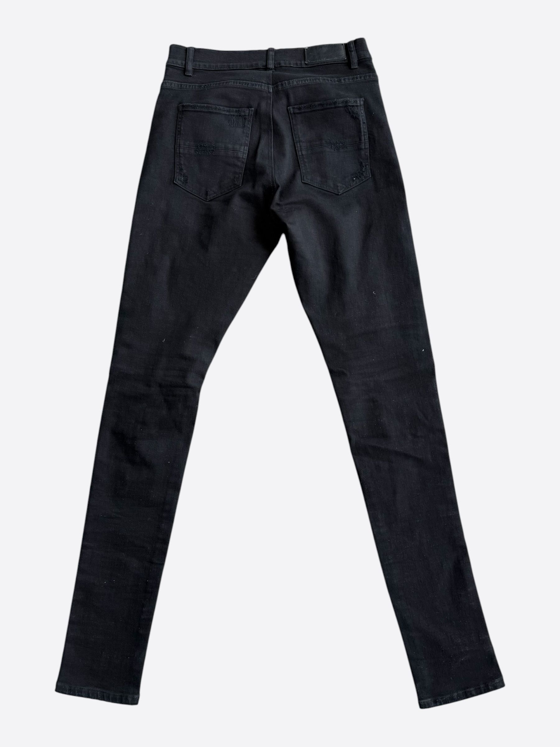Amiri Amiri Black Snakeskin Patch MX1 Jeans Size US 34 / EU 50 - 2 Thumbnail