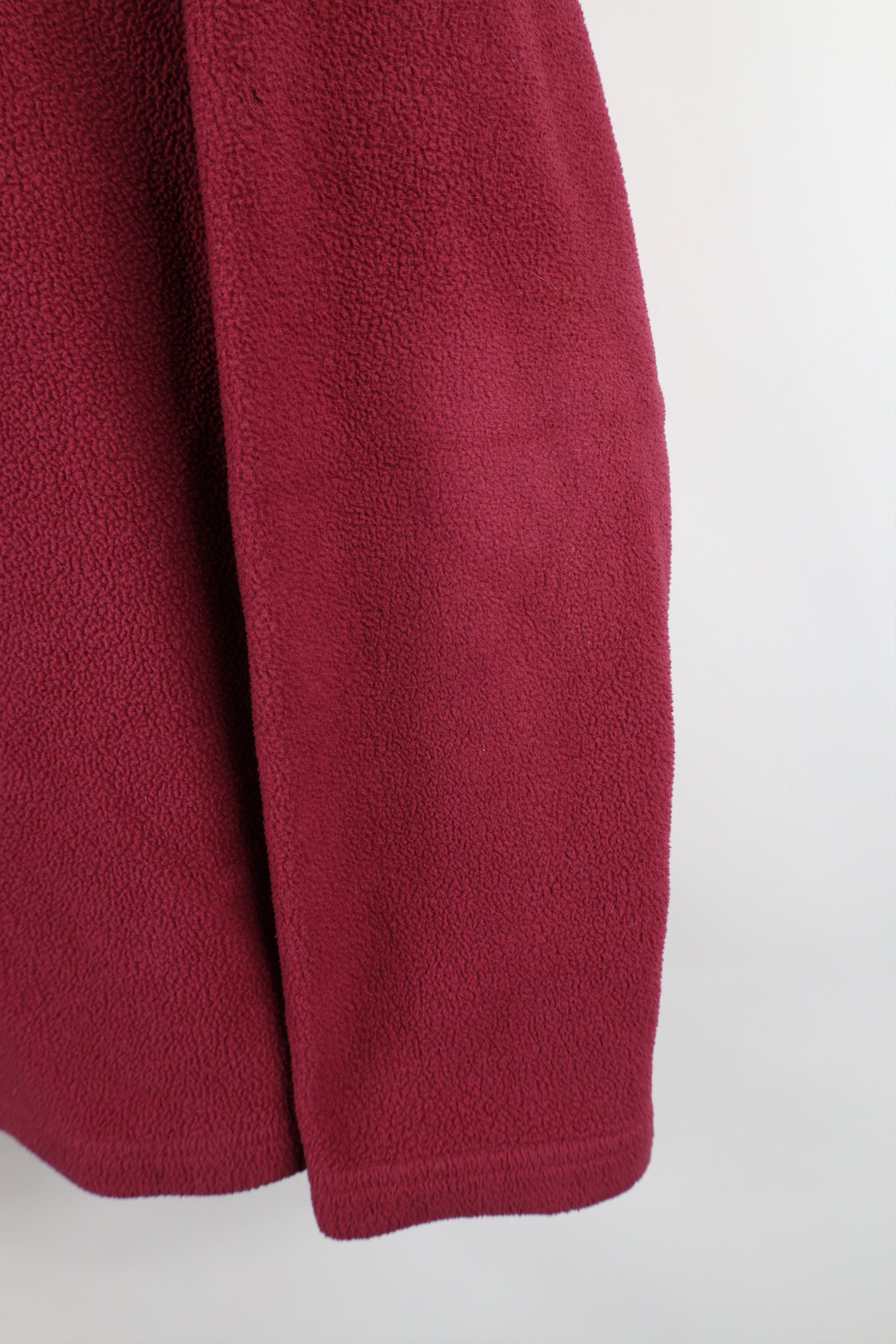 L.L. Bean × Vintage Vintage LL Bean Blank Fleece V-Neck Sweater Berry Red Size L / US 10 / IT 46 - 5 Thumbnail