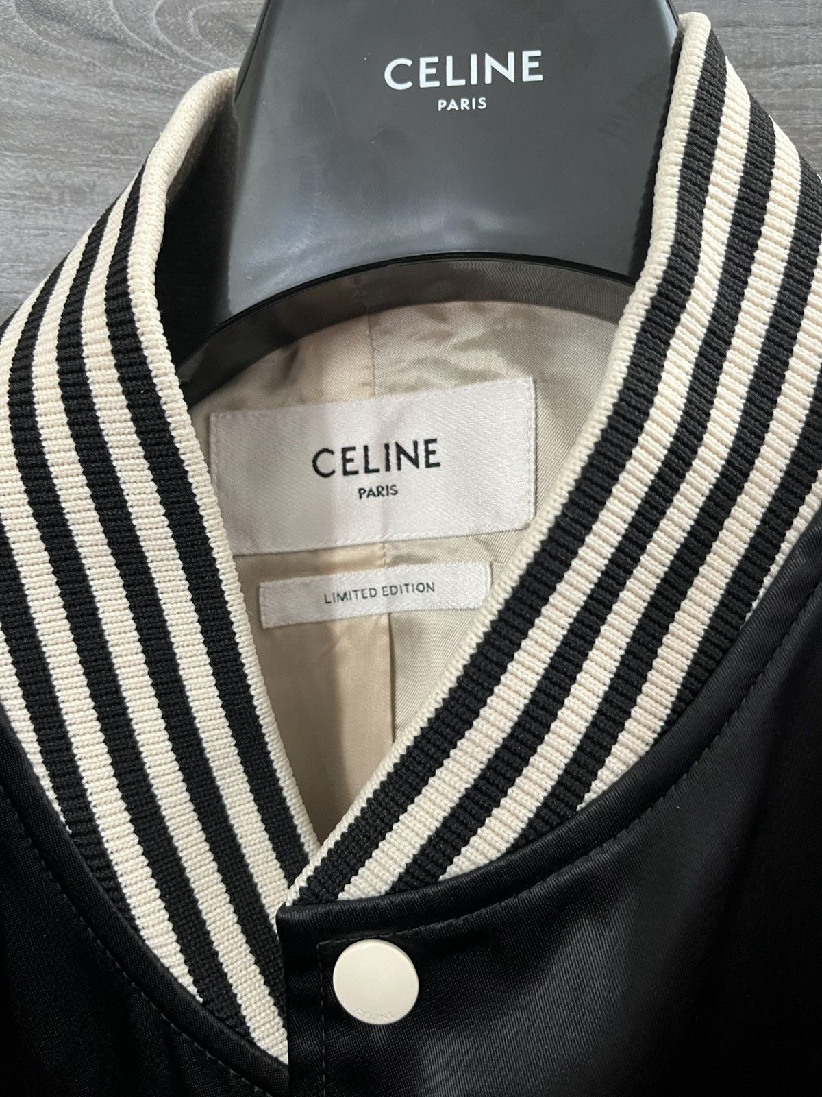 Celine Celine Crystal Embroidered Satin Bomber Size US M / EU 48-50 / 2 - 4 Thumbnail