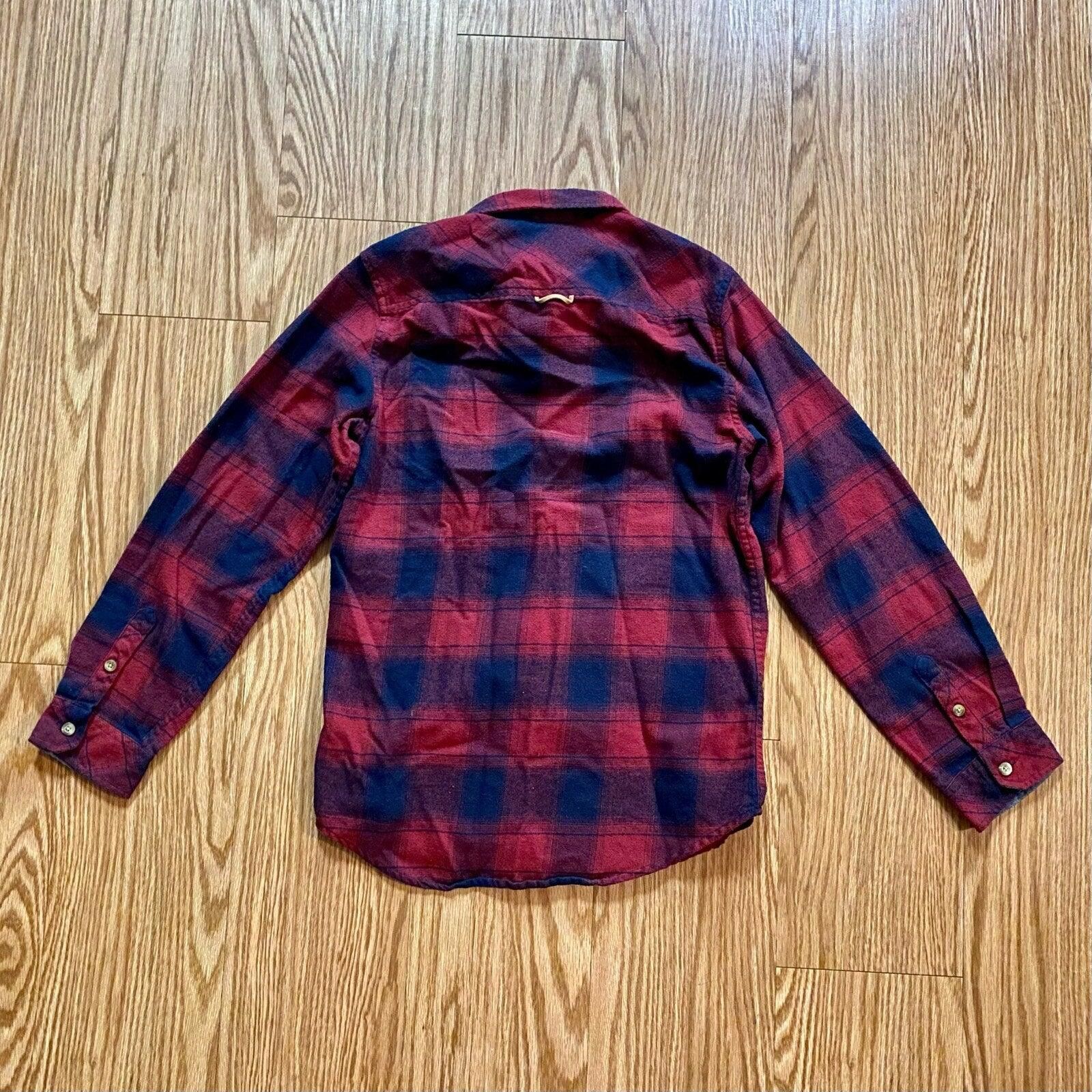 Burnside Burnside Red Blue Plaid Flannel Shirt Mens Small Womens M Size US S / EU 44-46 / 1 - 7 Thumbnail