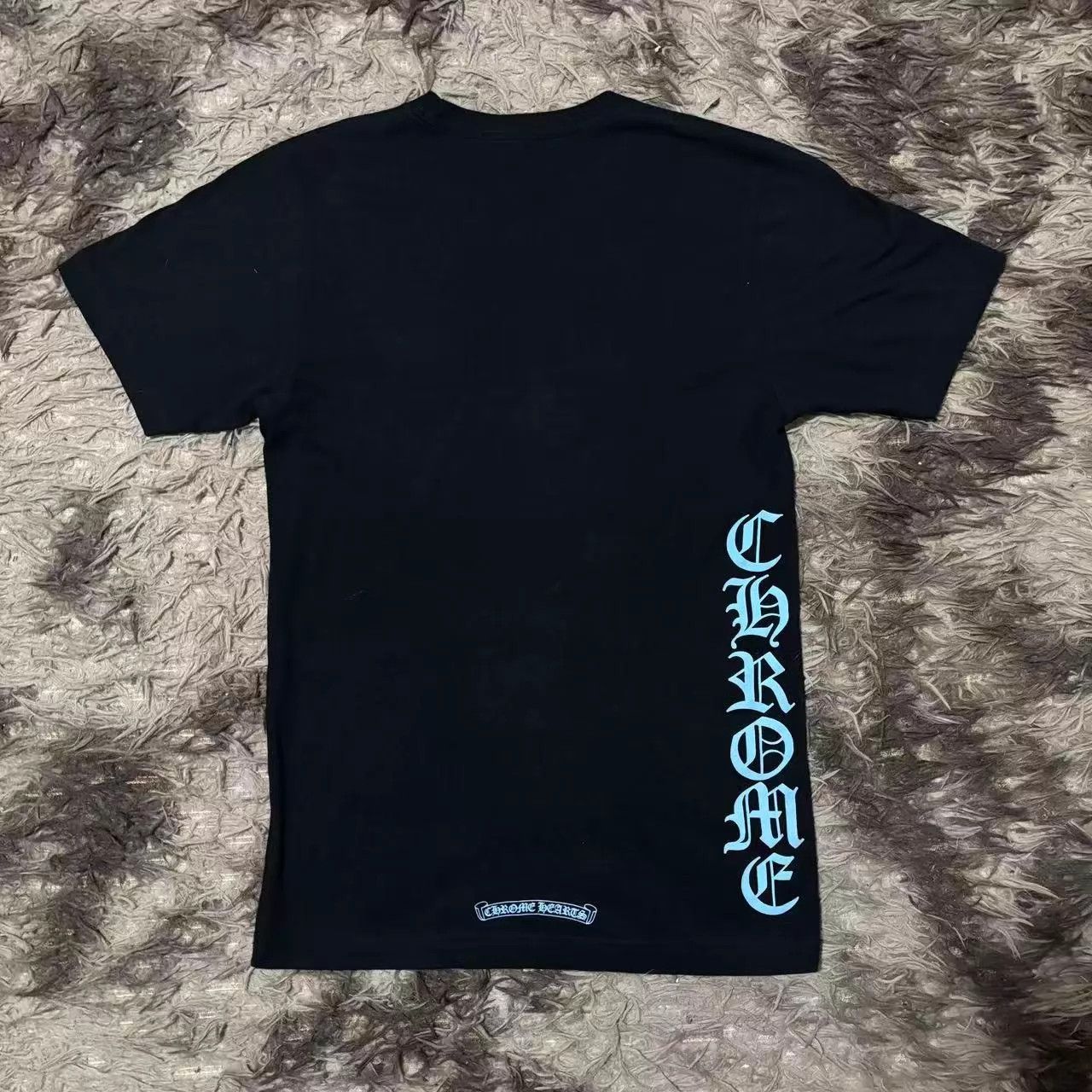 Chrome Hearts Chrome Hearts Black Short Sleeve with Blue Side Sanskrit Size US S / EU 44-46 / 1 - 2 Thumbnail