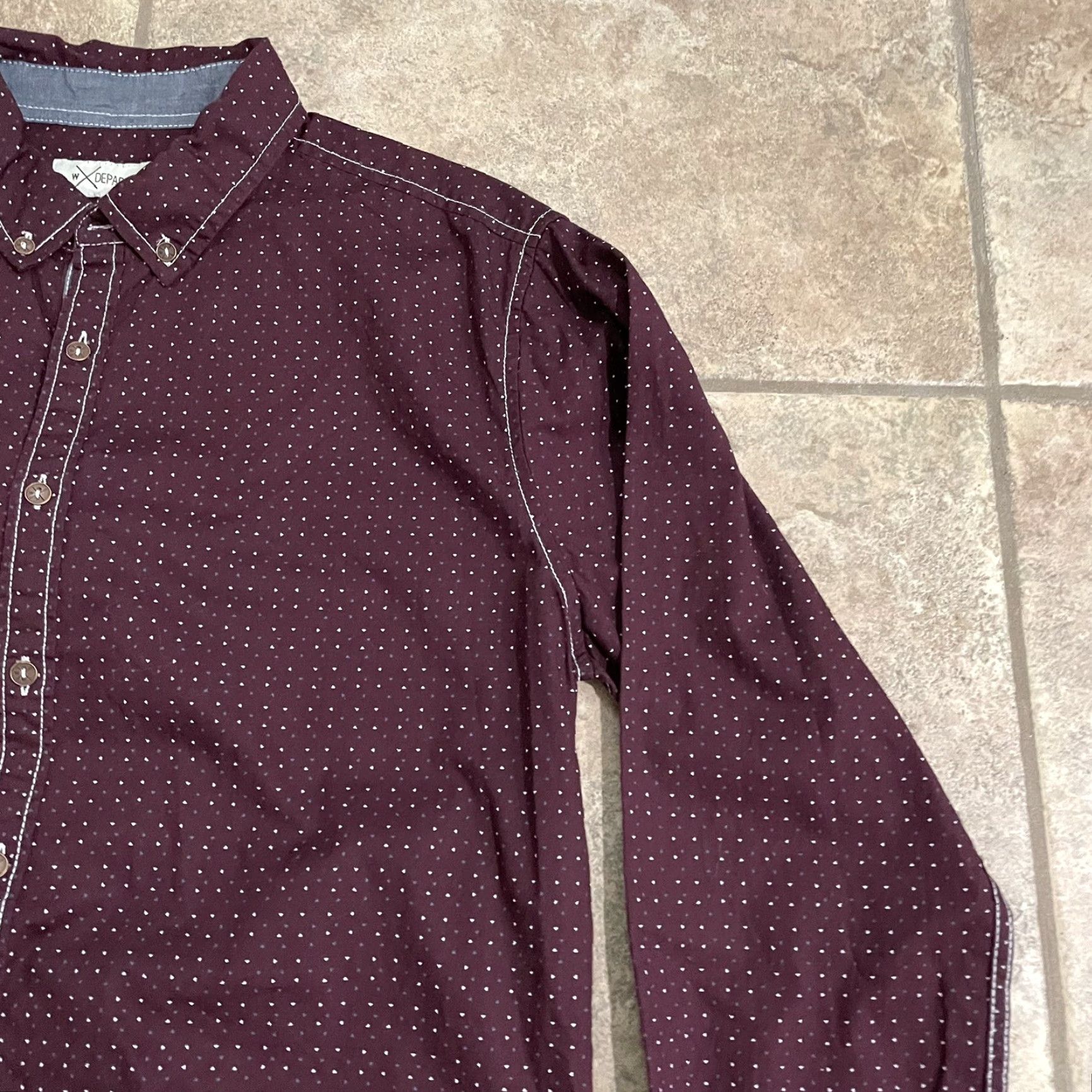 Vintage VINTAGE DepartWest maroon long sleeve button down western shirt Mens L Size US L / EU 52-54 / 3 - 2 Thumbnail
