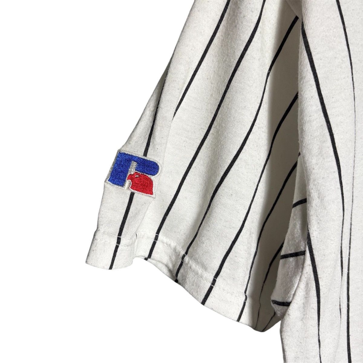 MLB × Russell Athletic × Vintage Vintage 90s White Sox Chicago Striped Baseball Russell Tee Size US M / EU 48-50 / 2 - 5 Thumbnail