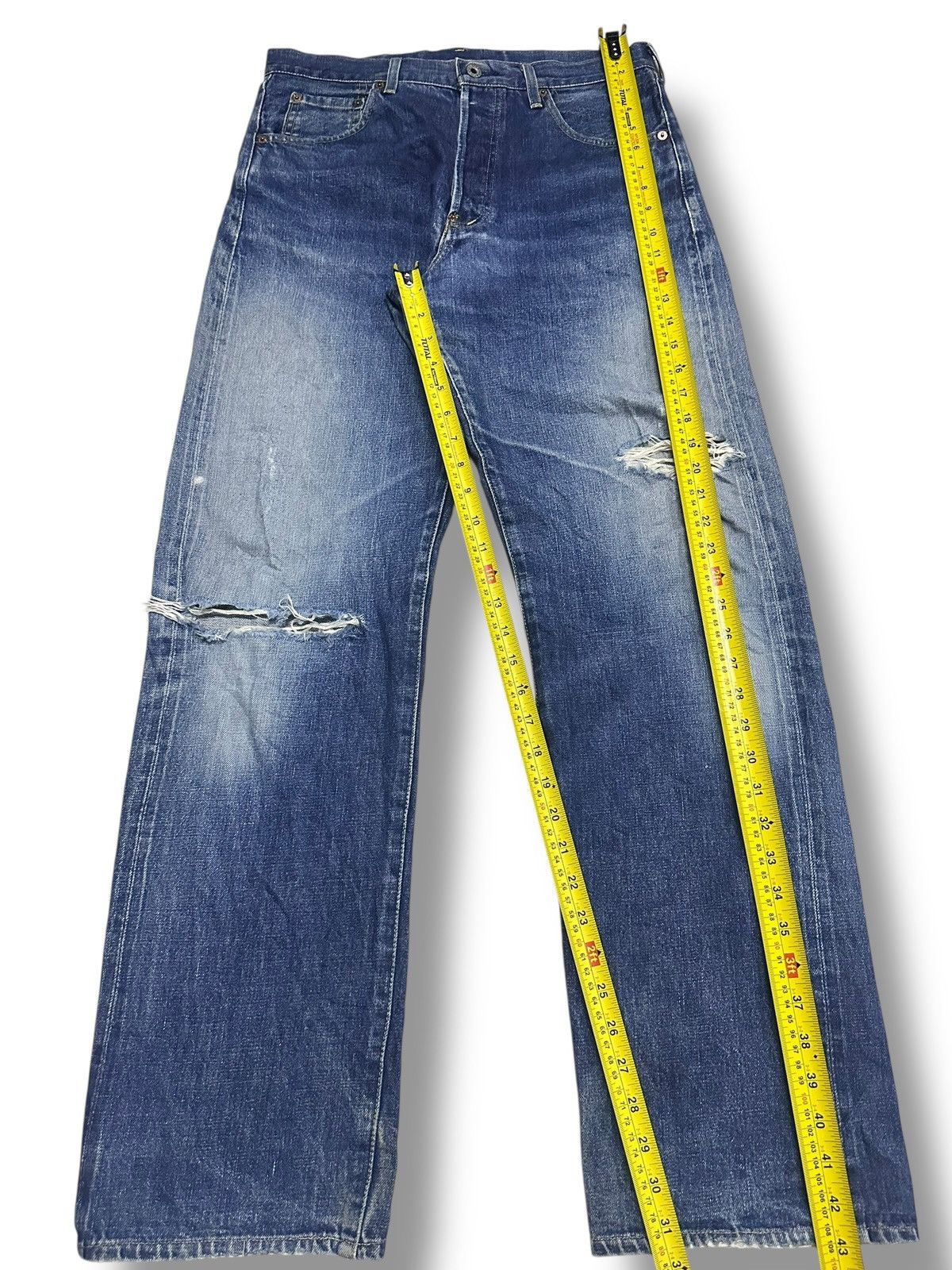 Levi's Levis Vintage Big E BuckleBack Rare Drop Selvedge Faded Size US 32 / EU 48 - 19 Thumbnail