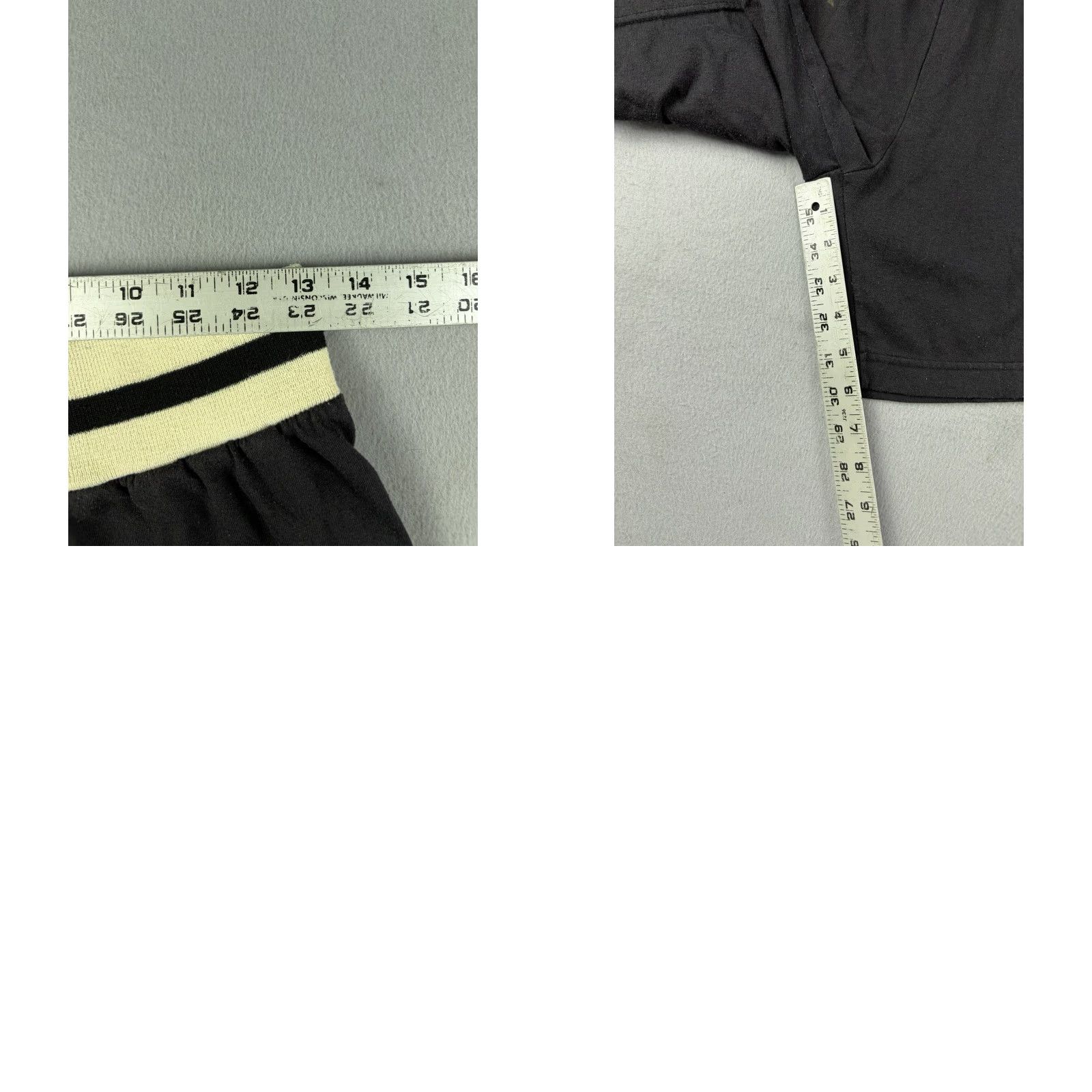 Vintage VINTAGE Gitano Shorts Unisex Adults M Black Cotton Classic Solid belt? (Note: Original lacks belt info; omitted) Size US 31 - 8 Thumbnail
