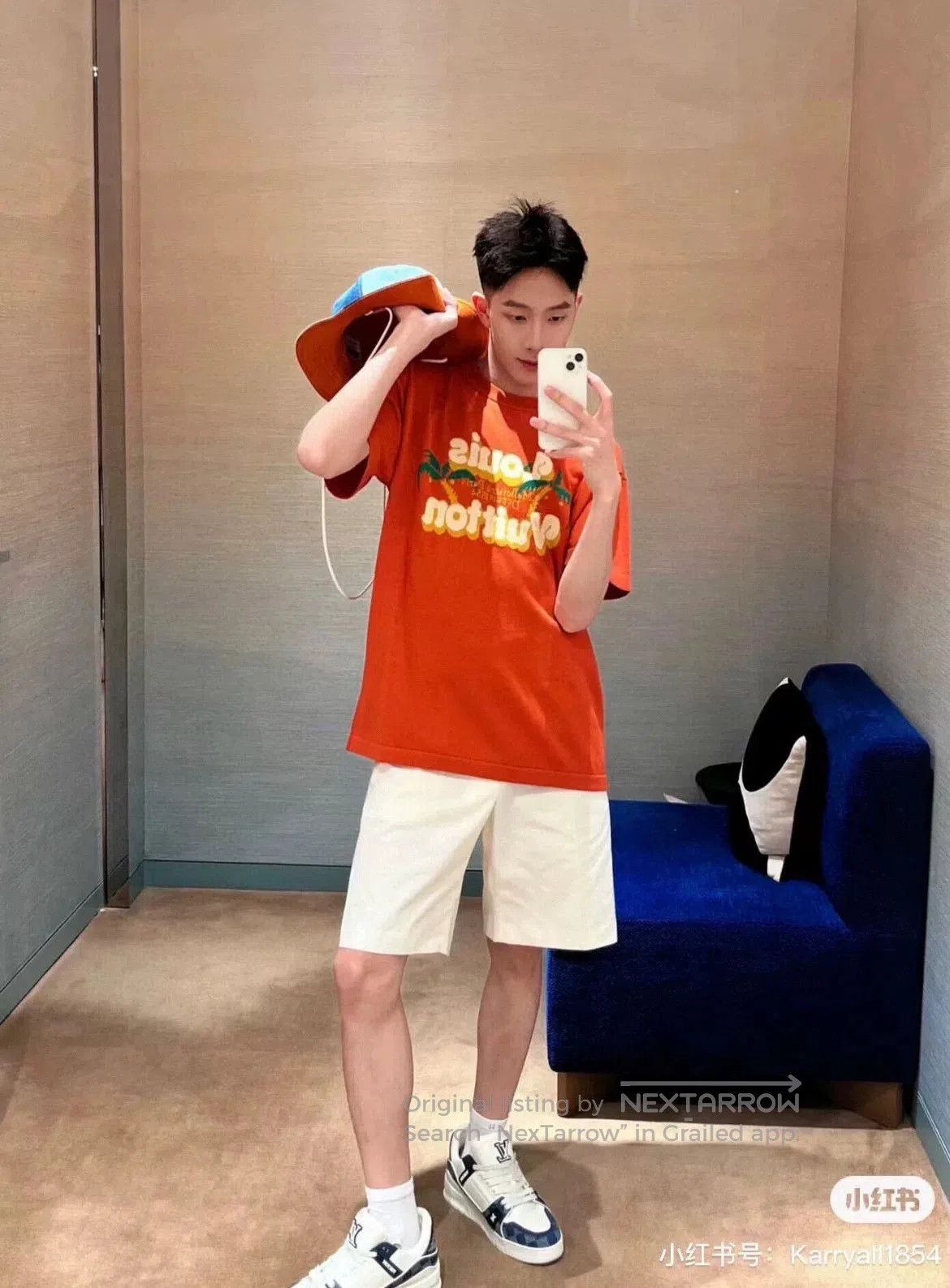 Louis Vuitton LV Orange Palm Tree Knit T. Size US M / EU 48-50 / 2 - 7 Thumbnail