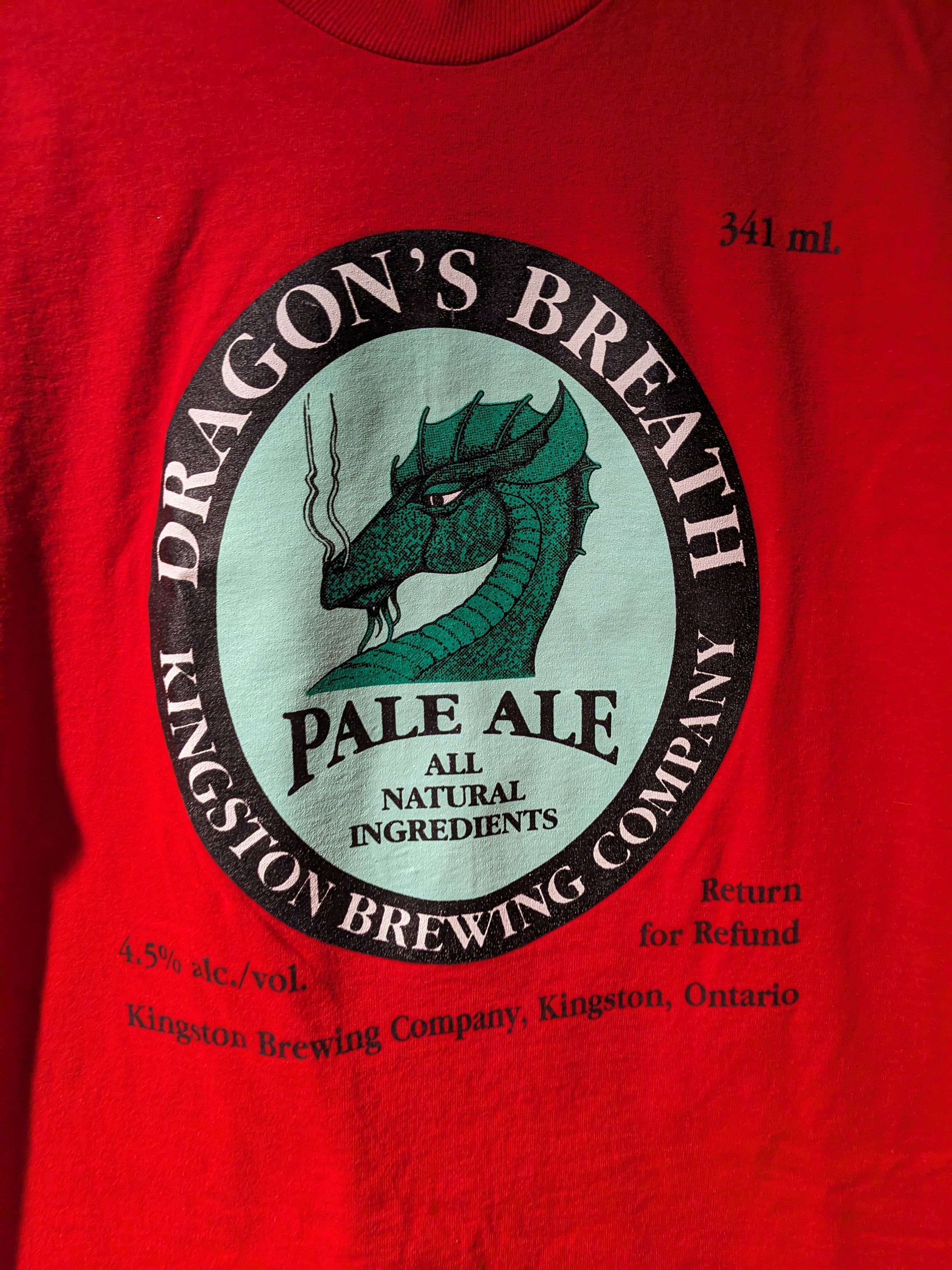 Vintage Vintage 90s Dragon's Ale Kingston Pennsylvania T-Shirt Size US XL / EU 56 / 4 - 2 Thumbnail