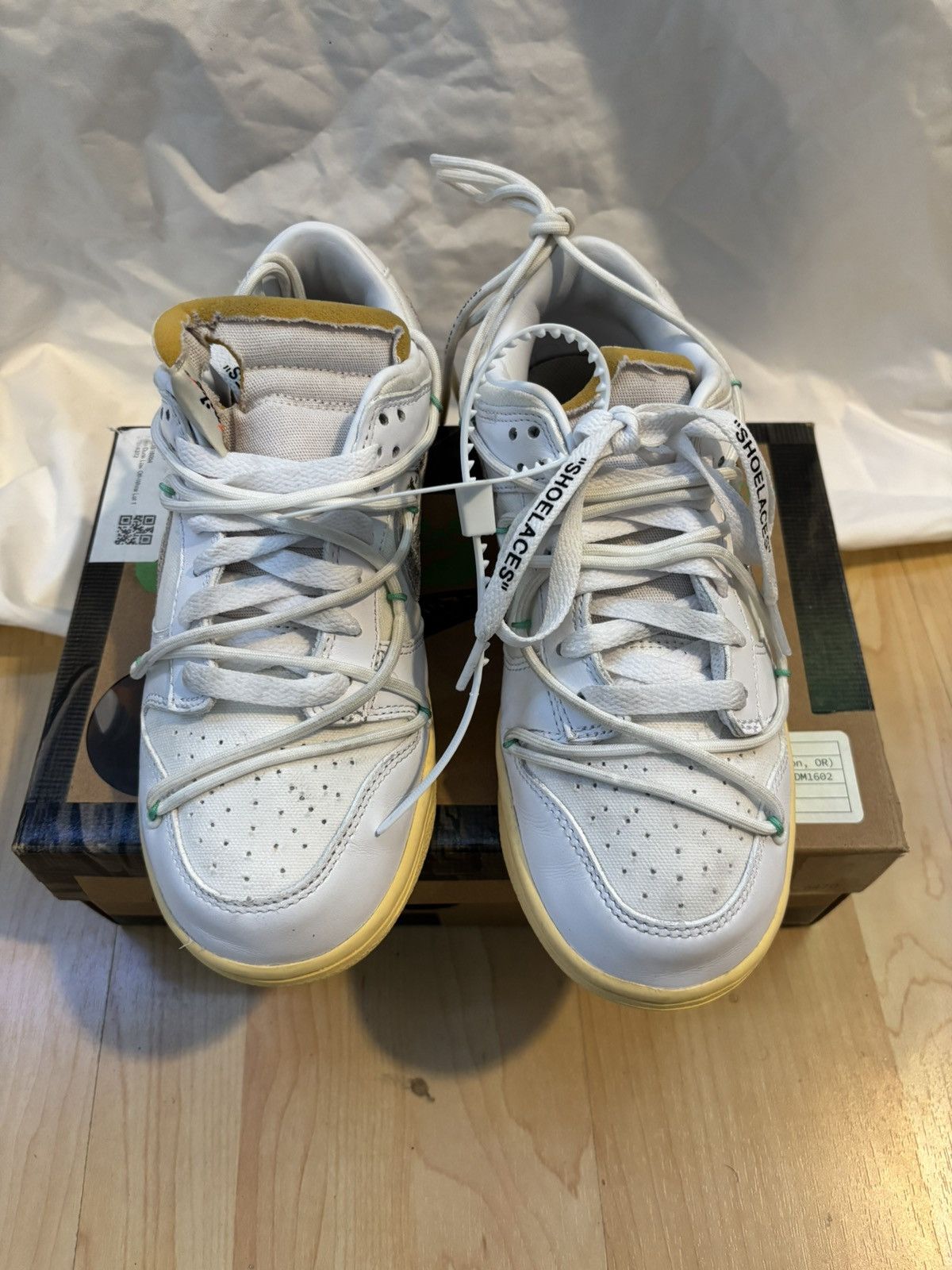 Nike × Off-White Nike Off White Dunk Low Lot 01 Of 50 Size 5.5 Size US 5.5 / EU 38 - 2 Thumbnail