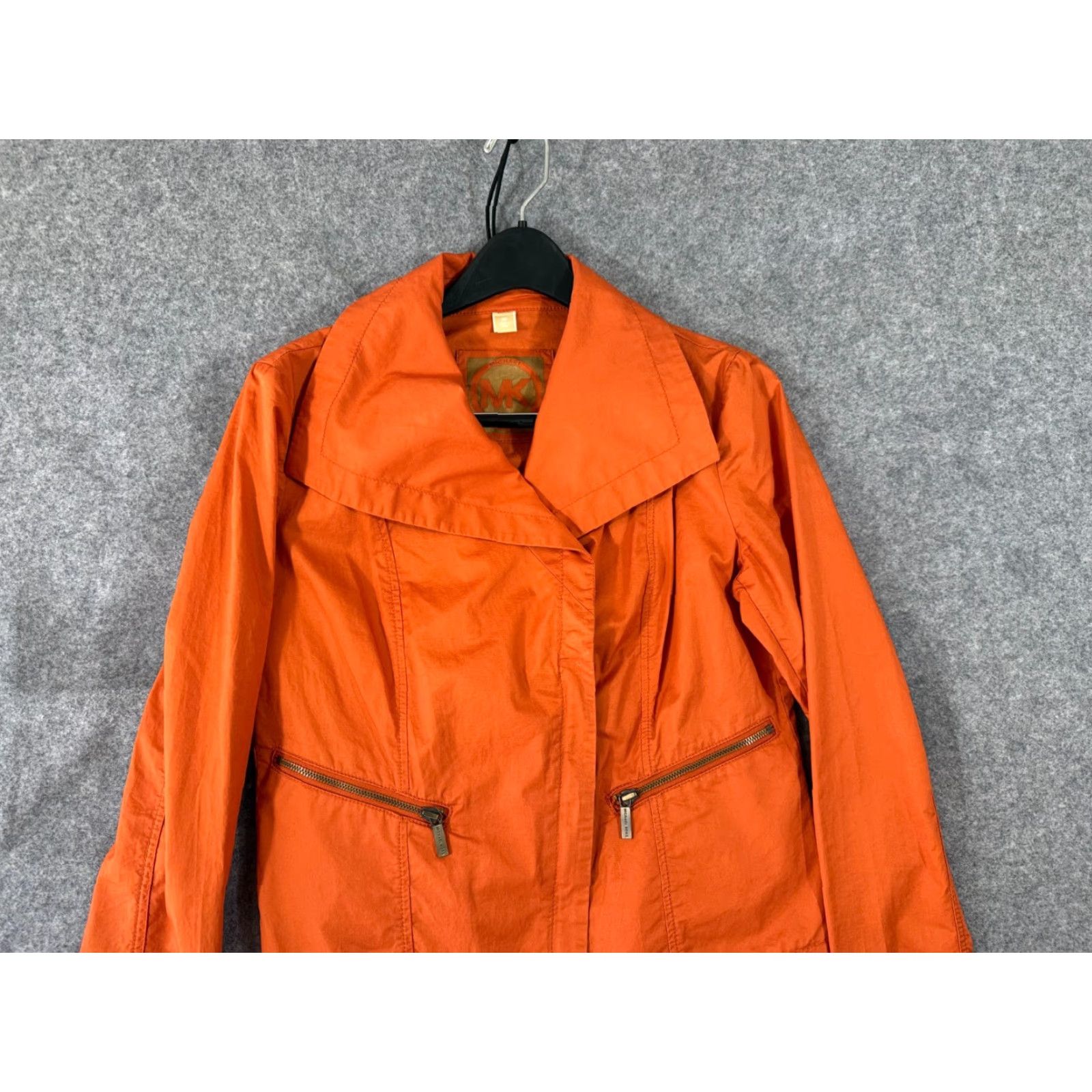 Michael Kors Michael Kors Jacket Womens M Burnt Orange Asymmetrical Full Zip Lightweight Shirt Mens Womens? Size M / US 6-8 / IT 42-44 - 4 Thumbnail