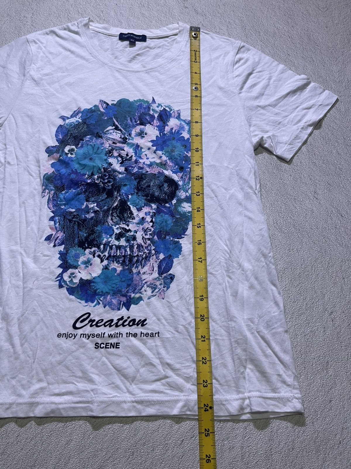 Japanese Brand Y2K URBAN RESEARCH short sleeve tshirt big skull motif Size US M / EU 48-50 / 2 - 7 Thumbnail