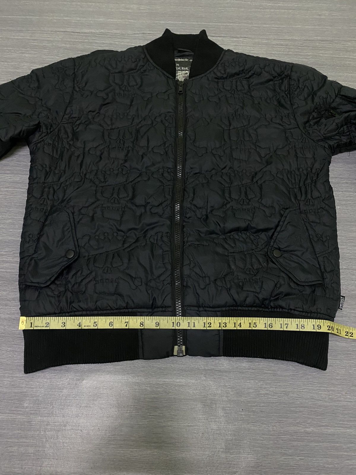 Stussy × Vintage Rare Vintage Stussy Monogram Skull Quilted Thermolite Jacket Size US L / EU 52-54 / 3 - 16 Thumbnail