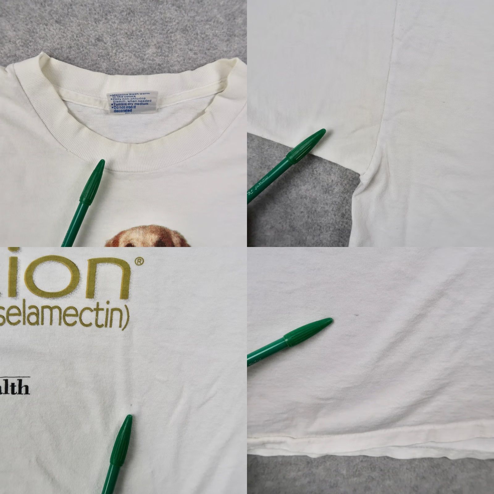 Vintage VINTAGE Pfizer Revolution Selamectin Dog Cat T-Shirt Mens XL White 90s All Sport Size US XL / EU 56 / 4 - 8 Thumbnail