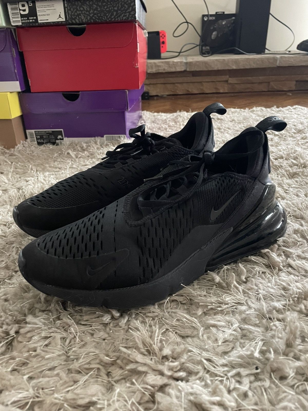 Nike Nike Wmns Air Max 270 Triple Black Size US 9.5 / IT 39.5 - 1 Thumbnail