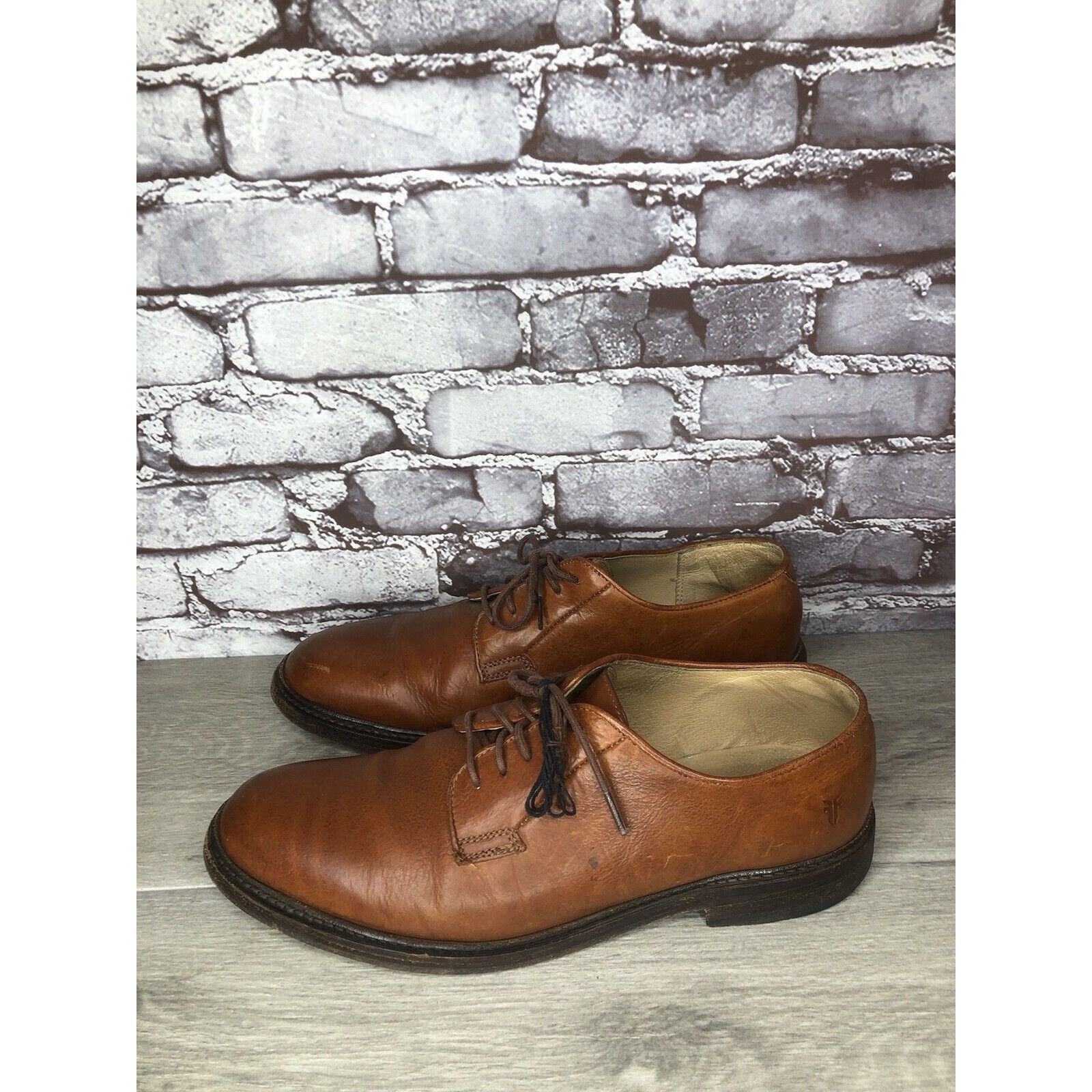 Frye The Frye Co. John A Frye Brown Leather Pebbled Oxfords Shoes Size US 11 / EU 44 - 17 Thumbnail