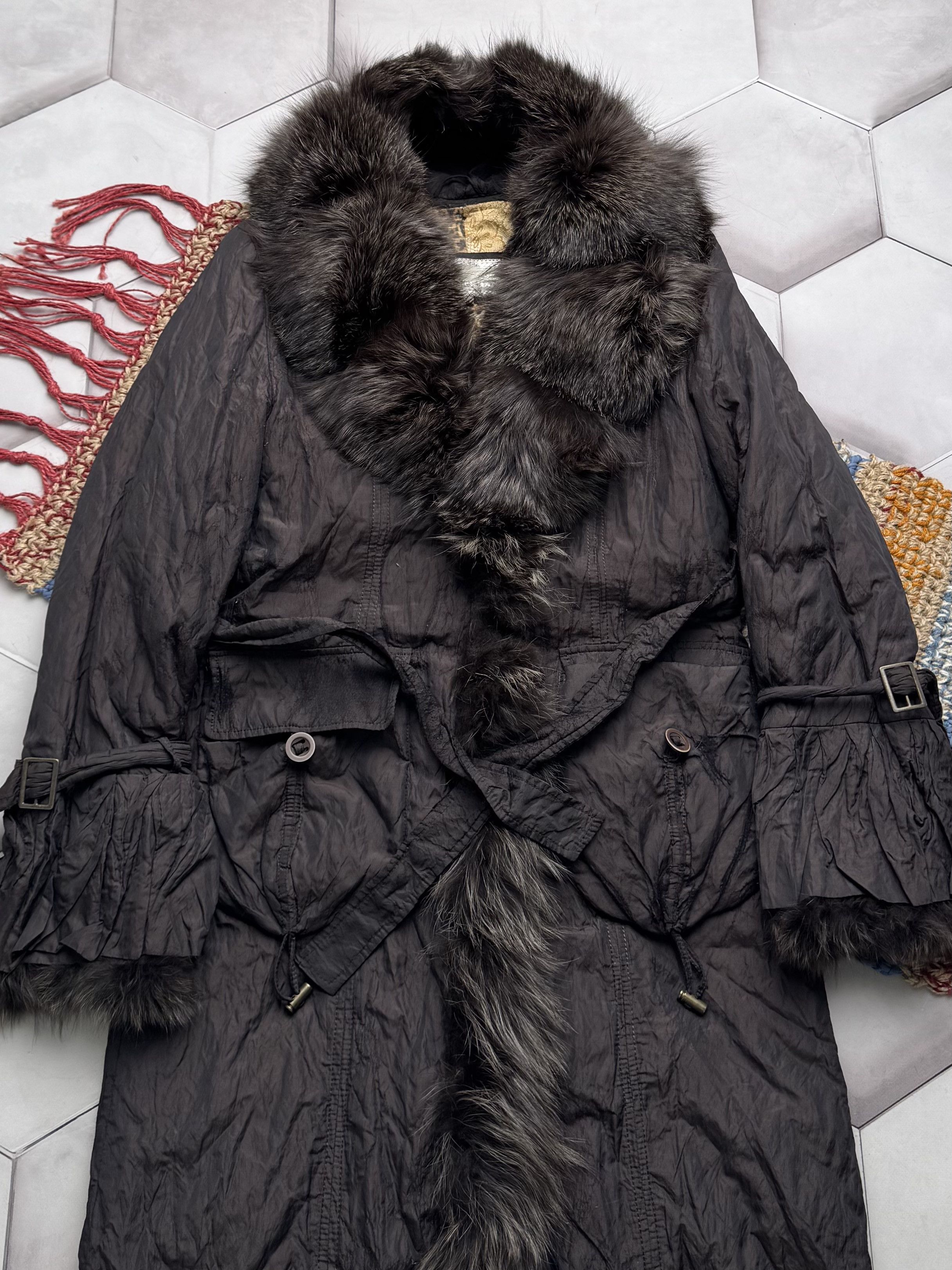 Vintage Vintage Coat With Real Fur Details (E4) Size L / US 10 / IT 46 - 2 Thumbnail