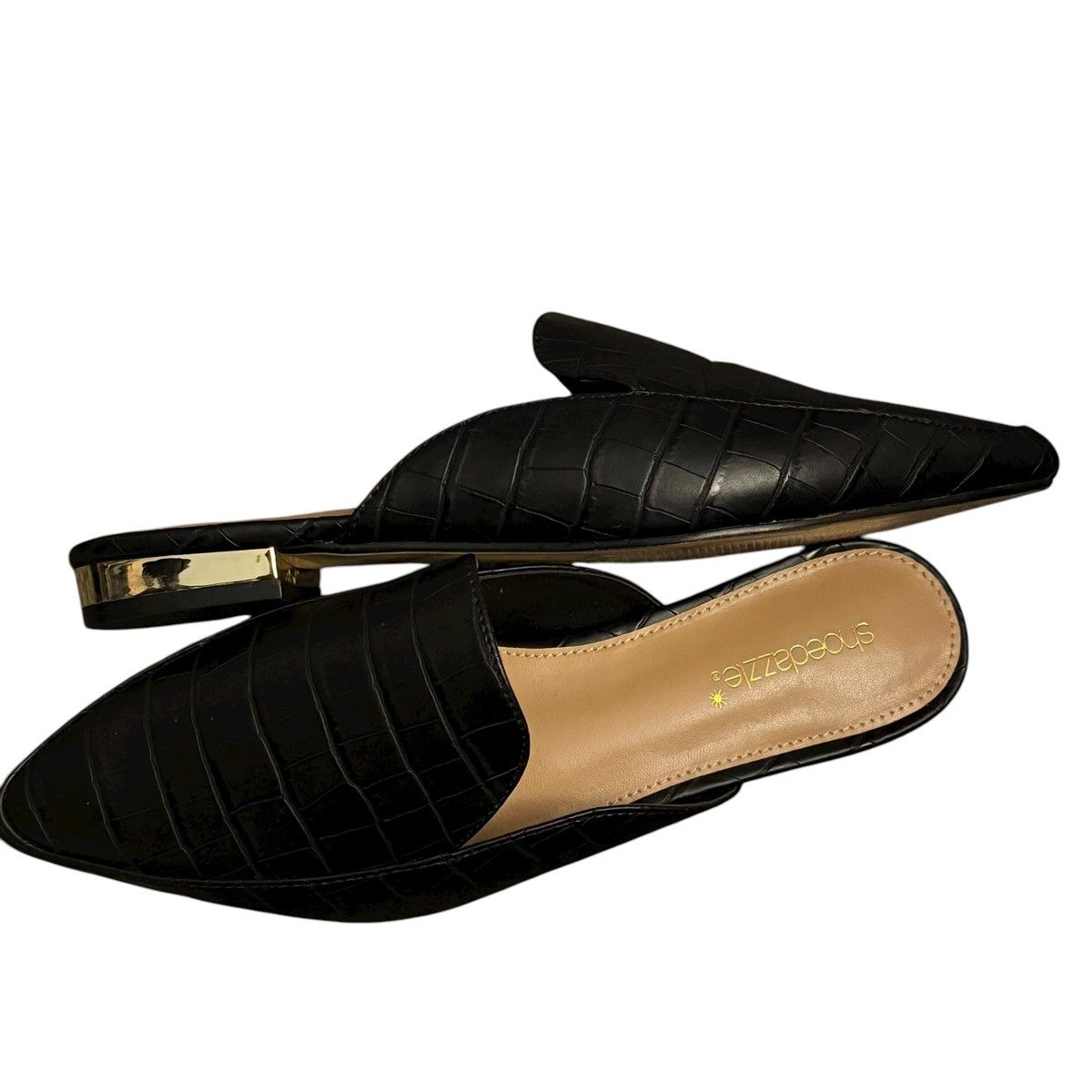 Other Shoe Dazzle Franceen faux crocodile pointed mules Size US 8.5 / IT 38.5 - 5 Thumbnail