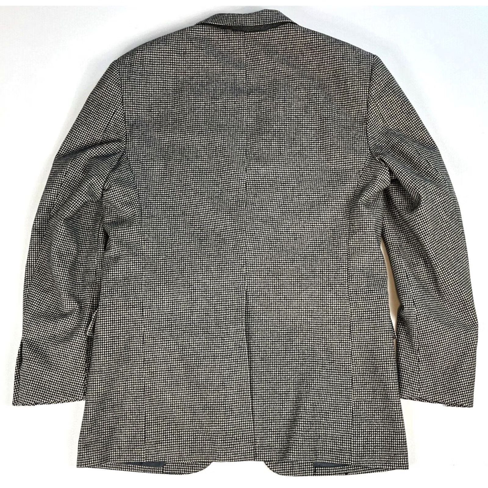 Polo Ralph Lauren Polo Ralph Lauren Blazer Shirt Mens Wool Houndstooth Vintage Made in USA 43L Black White Size US XL / EU 56 / 4 - 4 Thumbnail