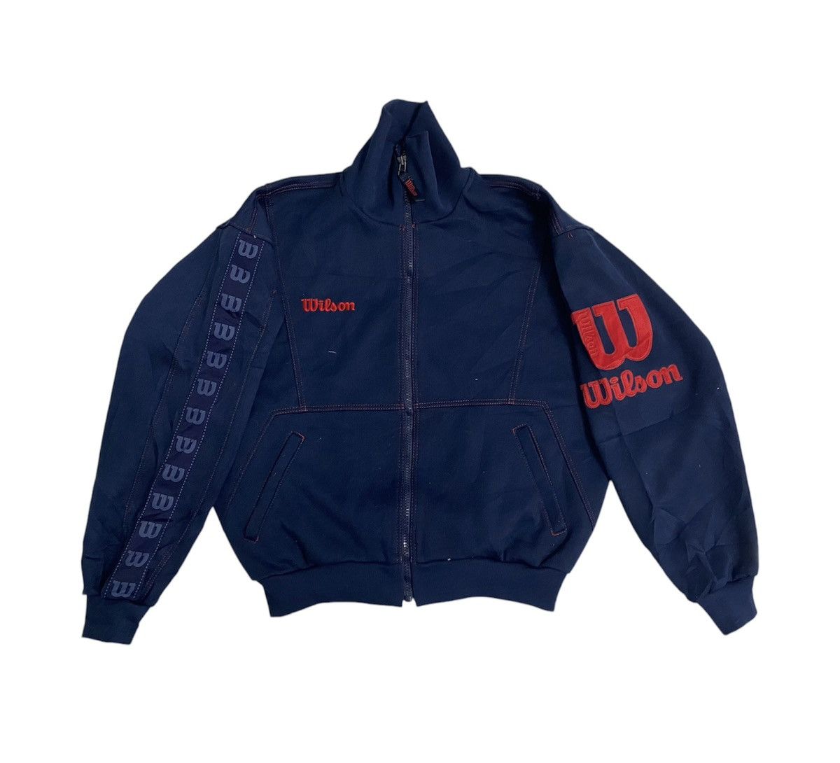 Japanese Brand × Vintage × Wilson Vintage Wilson Sidetape Tracktop Jacket Size US M / EU 48-50 / 2 - 2 Thumbnail