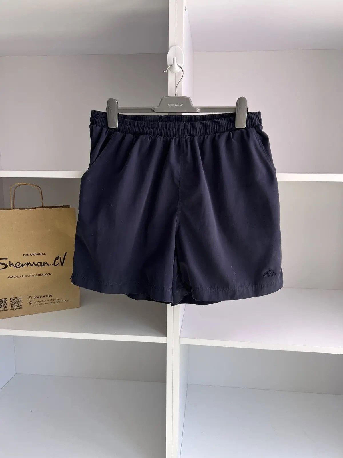Adidas × Vintage Vintage Adidas Navy Shorts 90s style Size US 34 / EU 50 - 3 Thumbnail