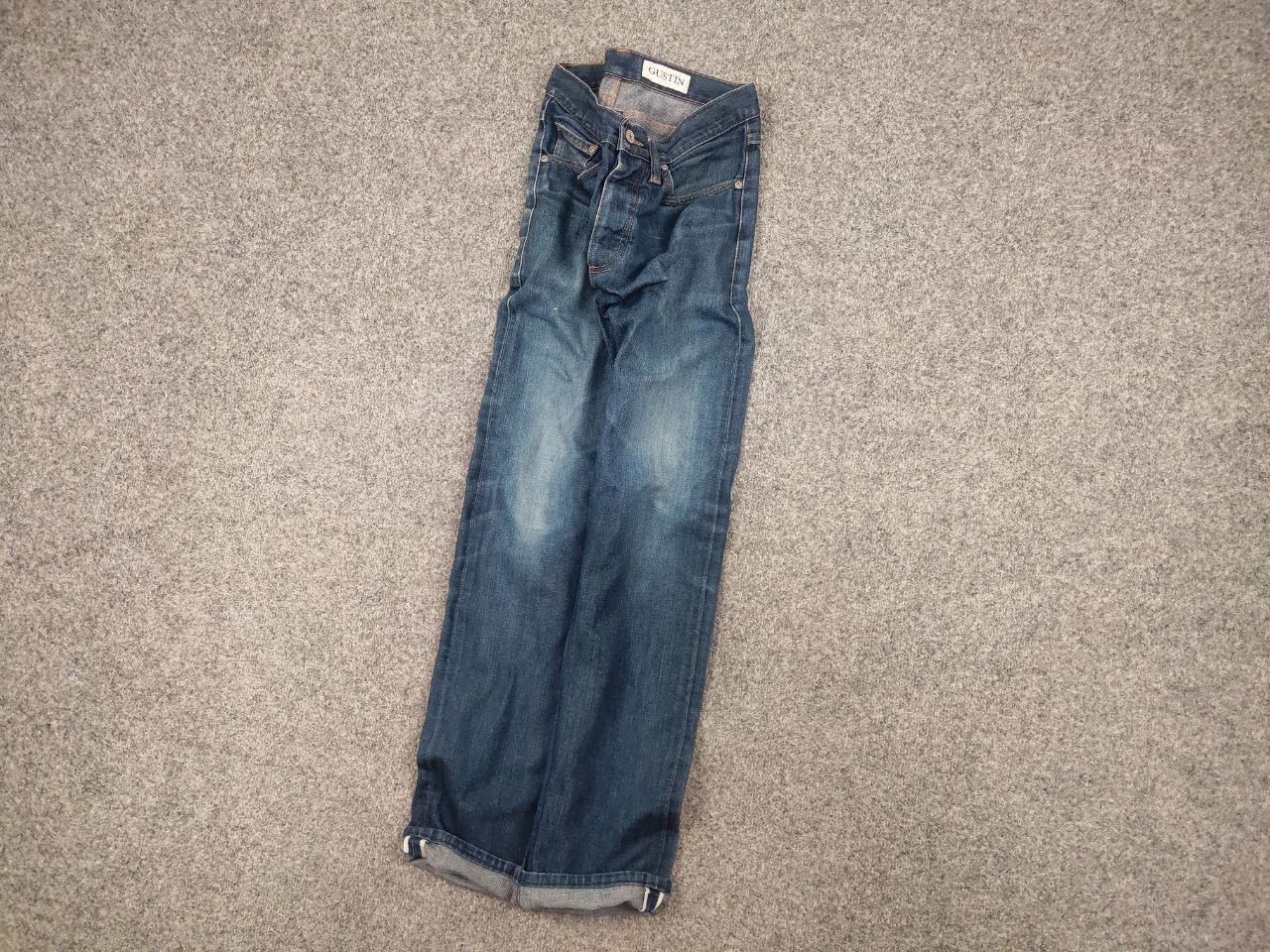Gustin Gustin Selvedge Raw Blue Faded denim Slim Fit Jeans Size US 32 / EU 48 - 2 Thumbnail