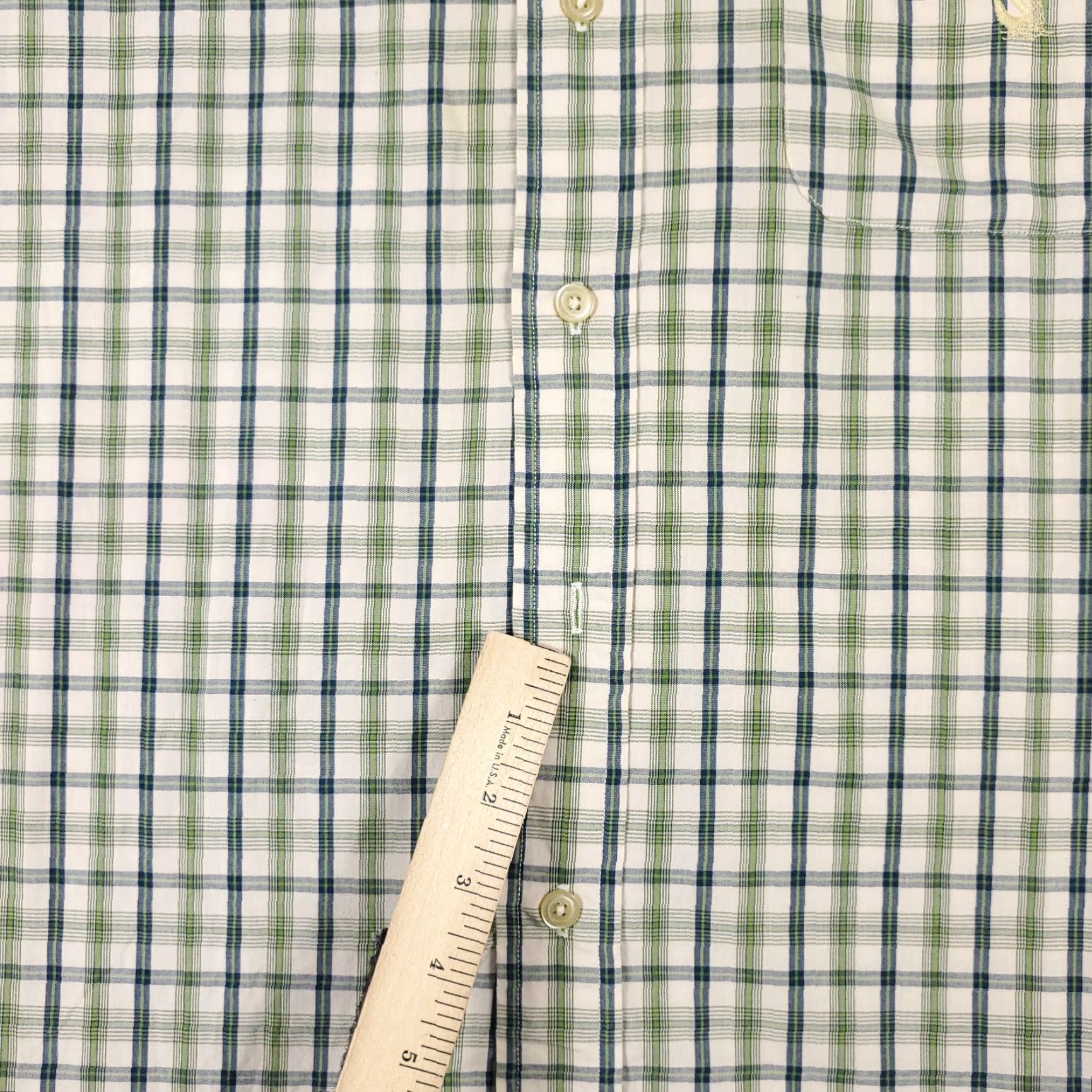 Nautica Nautica Green Plaid Button-Up Shirt Mens XL Short Sleeve Casual Size US XL / EU 56 / 4 - 5 Thumbnail