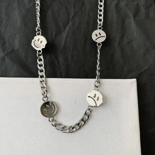 Jewelry Ruumika x Ruuko Smiley Face Pendant Necklace Chain Size ONE SIZE - 2 Thumbnail