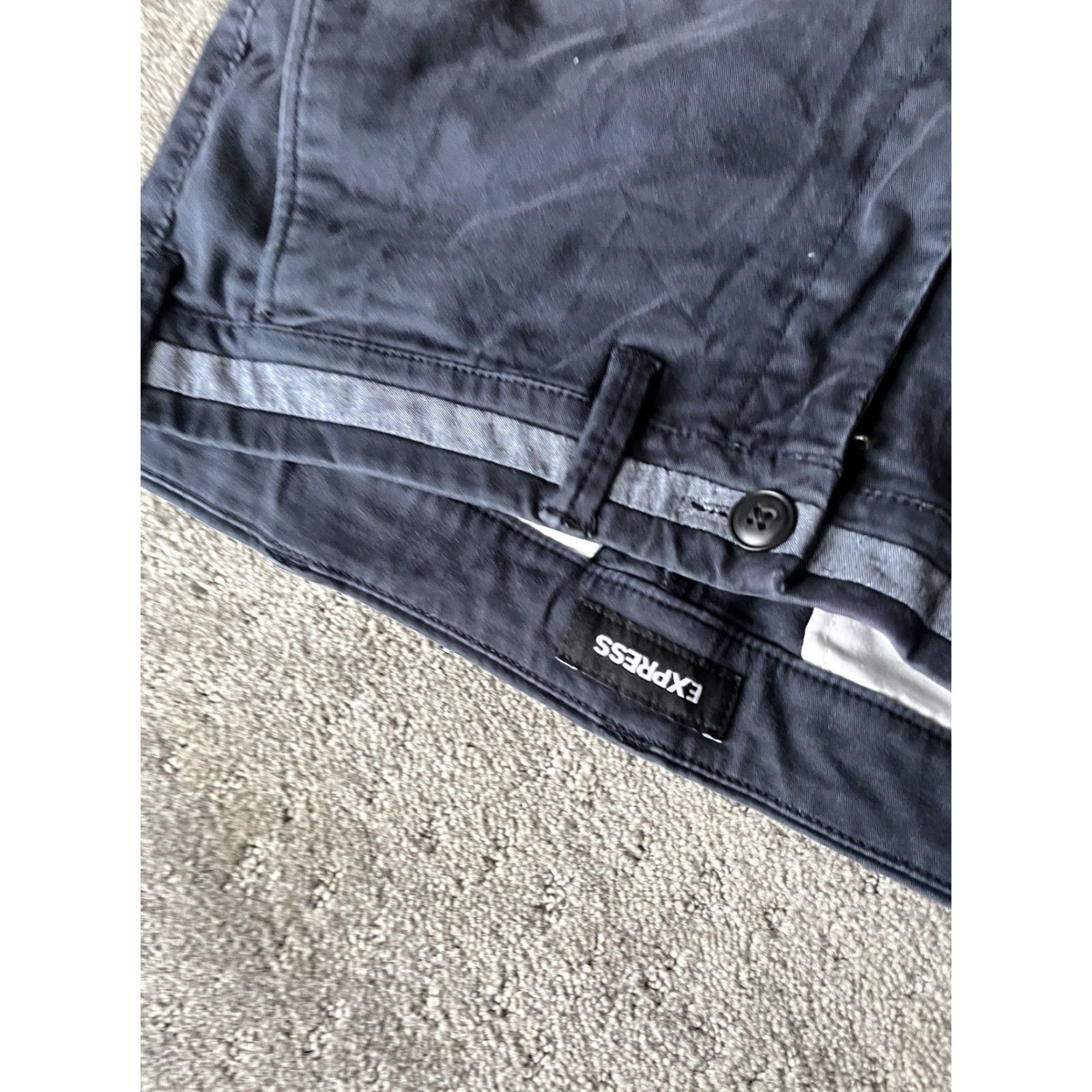 Express VINTAGE Express Men's Skinny Pants Casual Workwear Blue 34x36 Cotton Blend Spring Summer Fall Winter Size US 34 / EU 50 - 5 Thumbnail