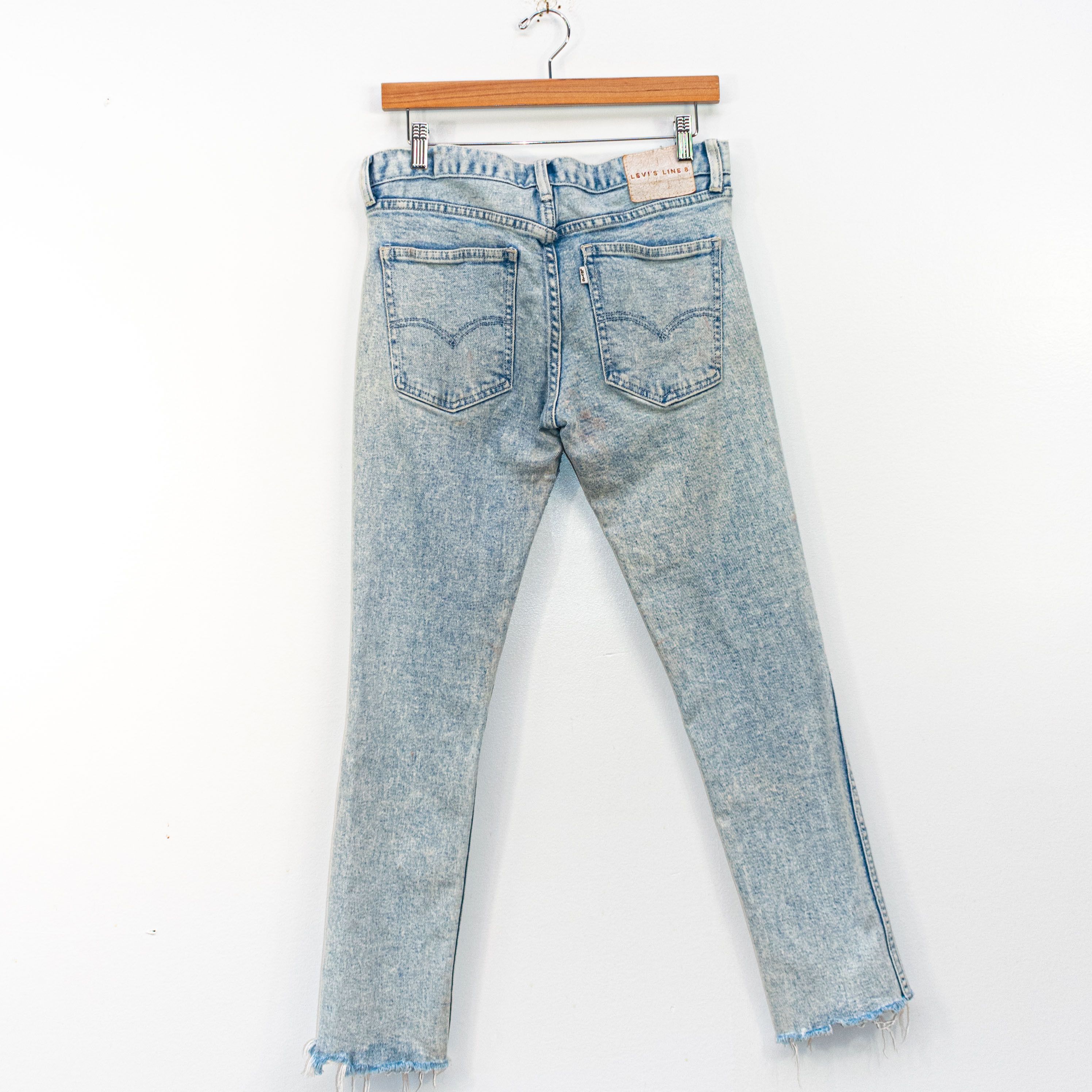 Levi's Levi's Line 8 Distressed Jeans Raw Hem Juniors Size 3 Size 32" / US 10 / IT 46 - 2 Thumbnail