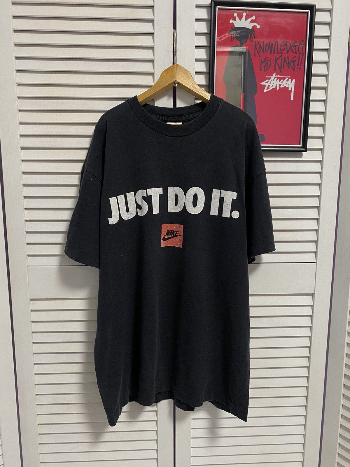 Nike × Vintage Vintage T Shirt Tee Nike Just Do It Print Graphic Oversized Size US M / EU 48-50 / 2 - 1 Thumbnail