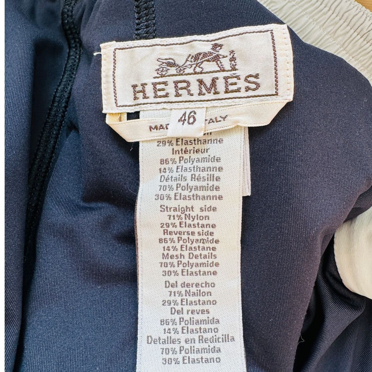 Hermes Hermes Mens Gray Drawstring Waist Zip Pocket Swim Trunks Size US 36 / EU 52 - 7 Thumbnail