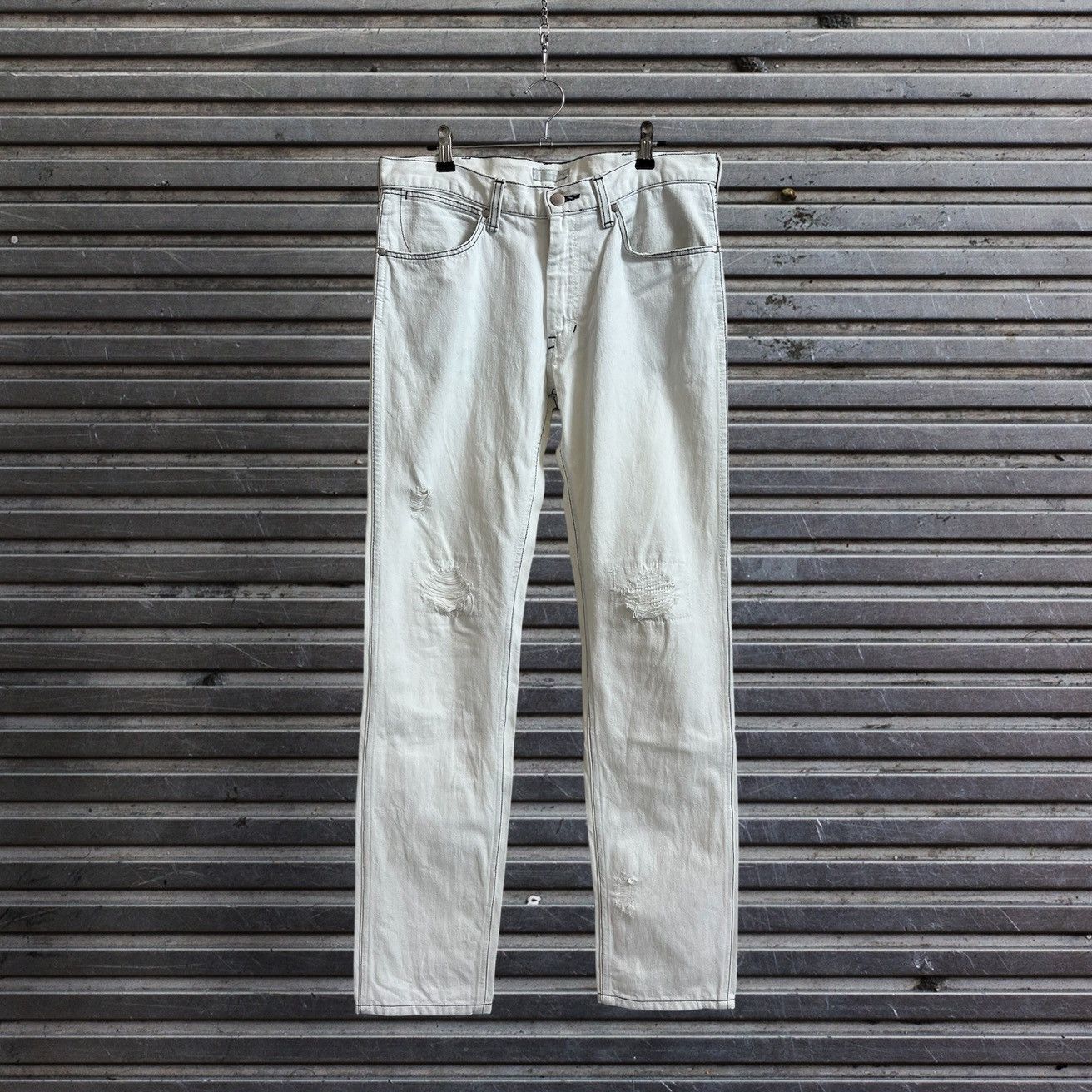 SS02 Number (N)ine "Modern Age" Tattered Denim Jeans