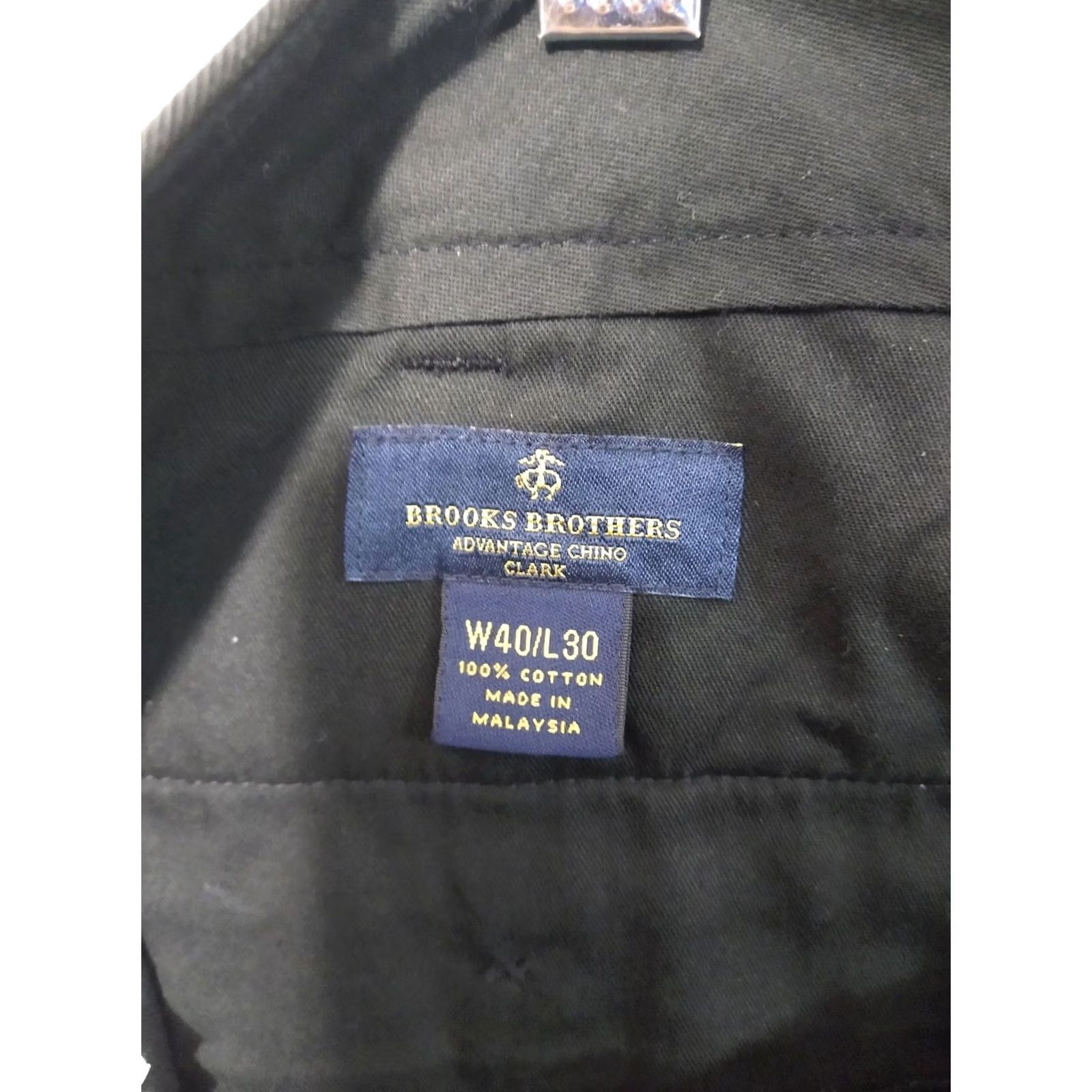 Brooks Brothers Brooks Brothers Clark Fit Advantage Chino Pants Mens 40x30 Black Tapered Front Flat Front Pockets Classic Preppy Casual school Size US 40 / EU 56 - 7 Thumbnail