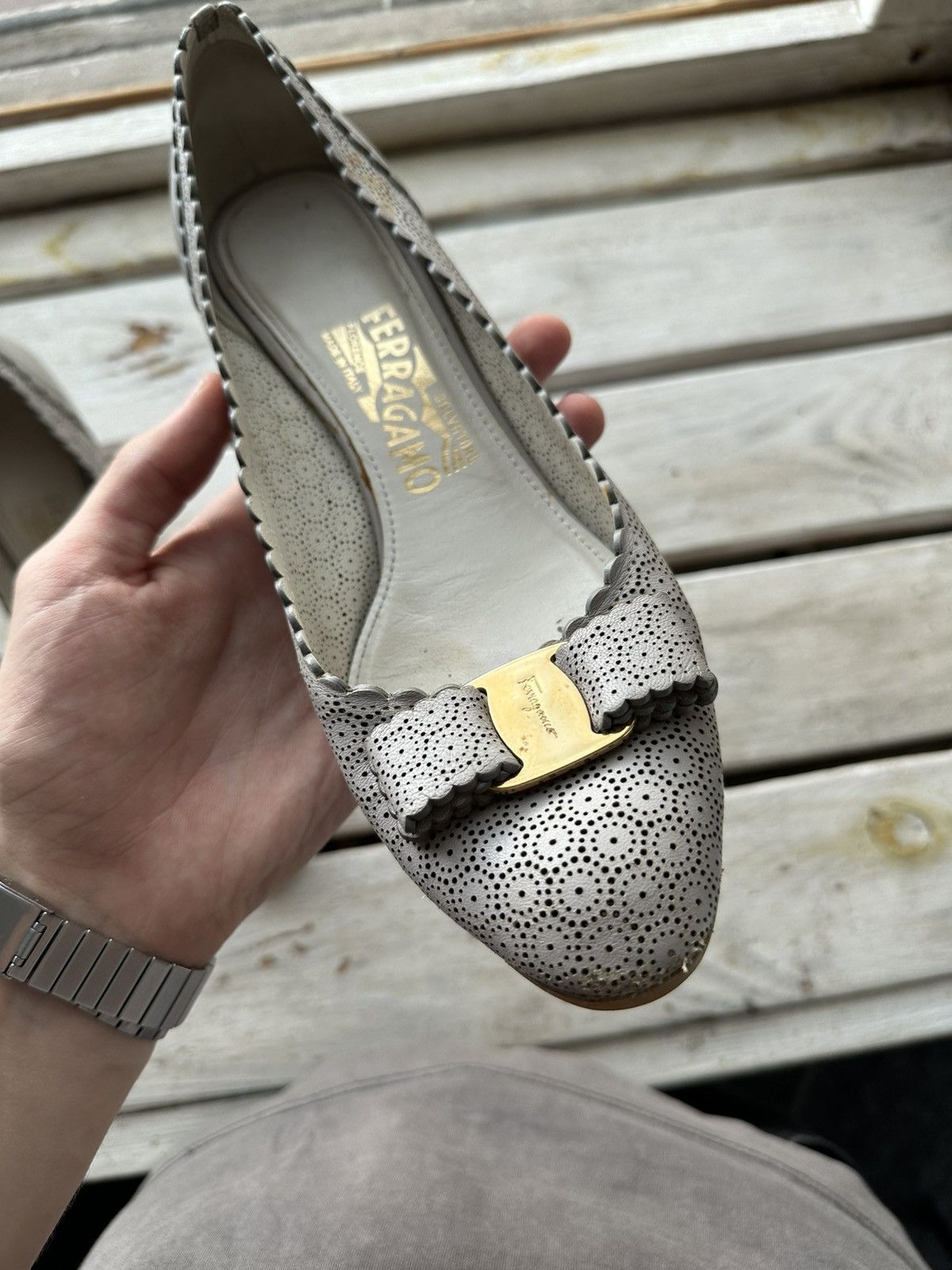 Salvatore Ferragamo RARE❗️Salvatore Ferragamo Women Shoes flats heels Size US 8 / IT 38 - 13 Thumbnail