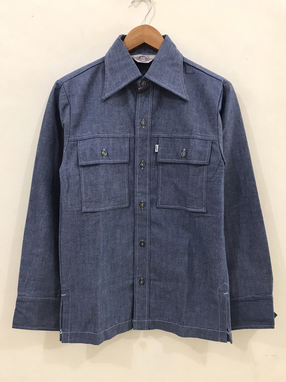 Levi's × Vintage Vintage Levis Panatela Shirt Big E Size US S / EU 44-46 / 1 - 1 Thumbnail