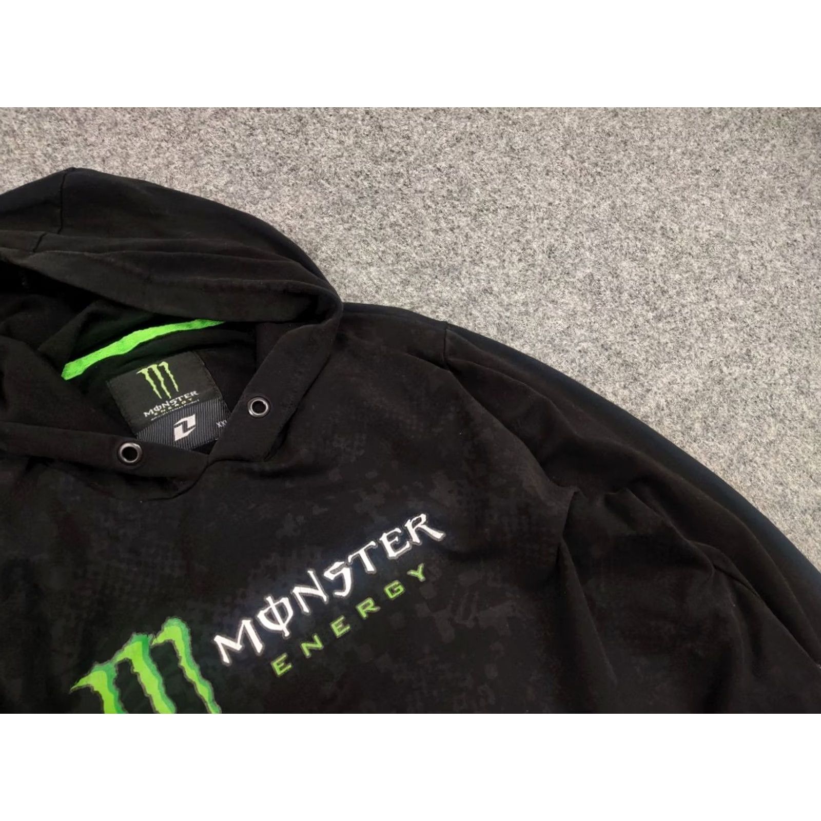 Logo 7 VINTAGE Monster Energy Hoodie Racing Black Logo Y2K Style Size US L / EU 52-54 / 3 - 7 Thumbnail