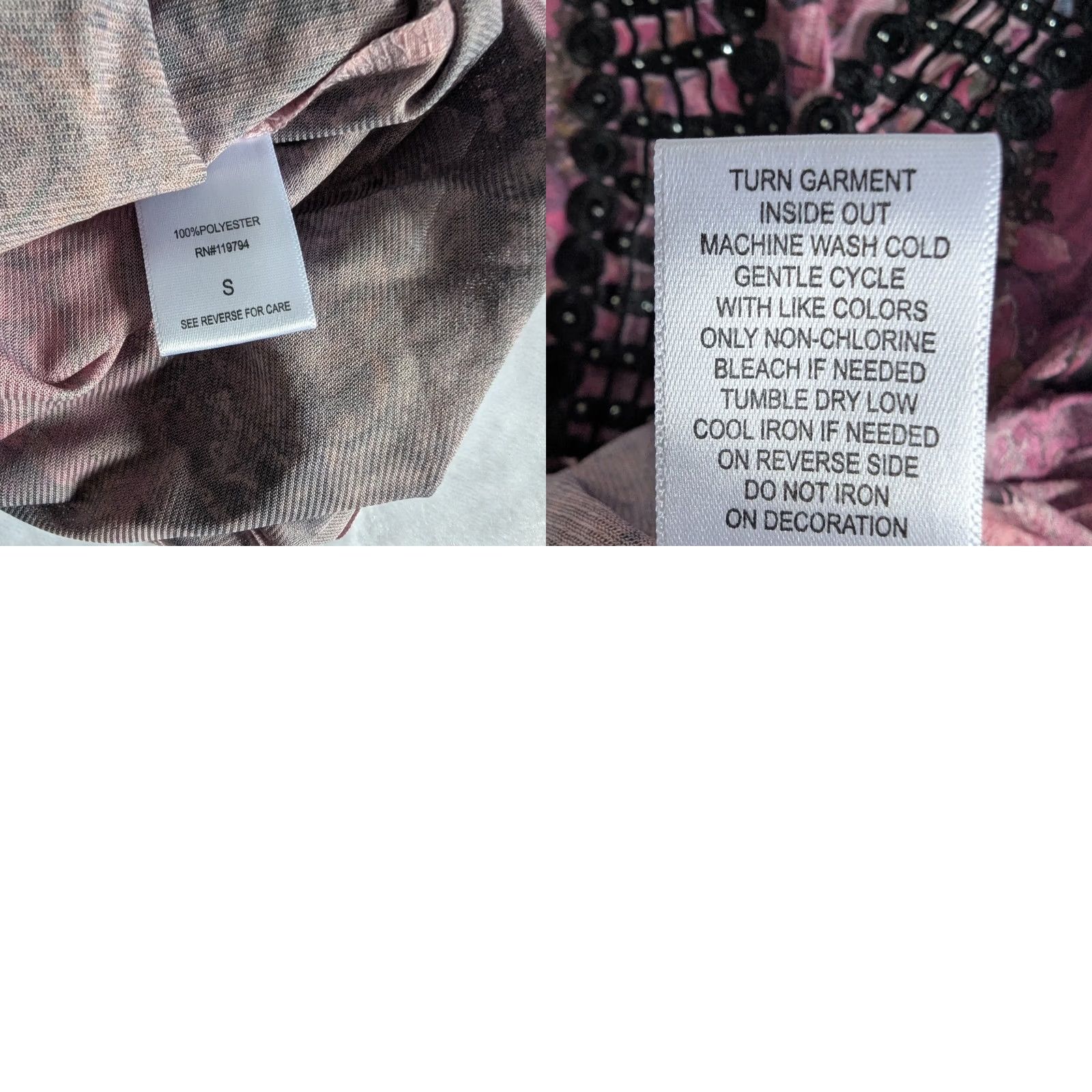 Pinko Pink Paisley Beaded V-Neck Long Sleeve Tunic Top Women's S Boho Blouse Shirt Size S / US 4 / IT 40 - 8 Thumbnail
