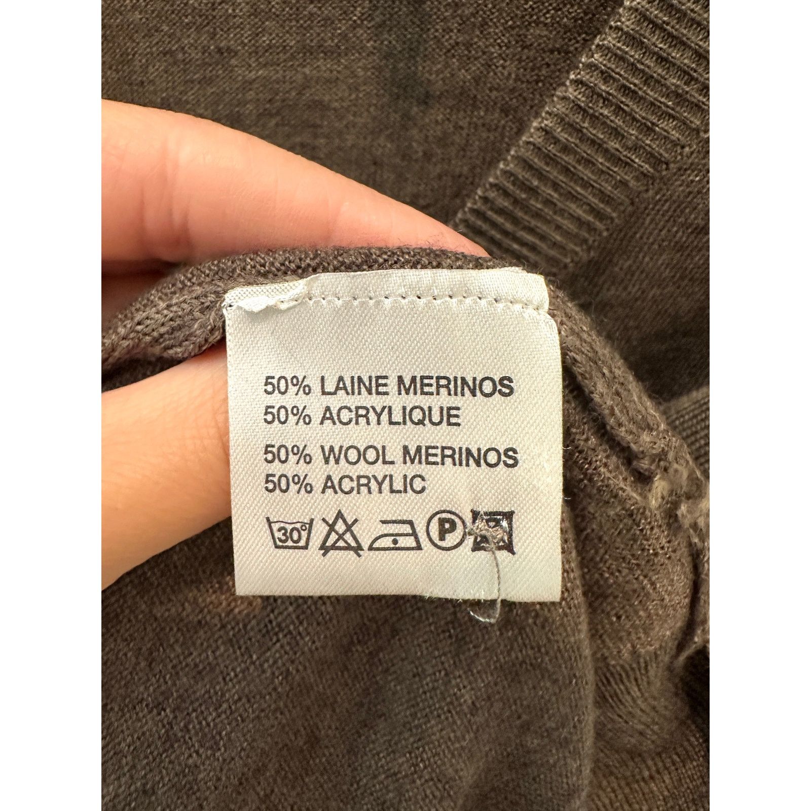 Other HAMMER MADE Merino Wool Brown Button-Front Cardigan Sweater Size US XL / EU 56 / 4 - 6 Thumbnail