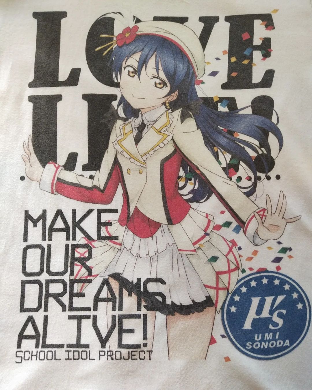 Anime × Japanese Brand Love Live Sunshine! Sonoda Umi White Anime Idol Tees Cospa Size US L / EU 52-54 / 3 - 2 Thumbnail