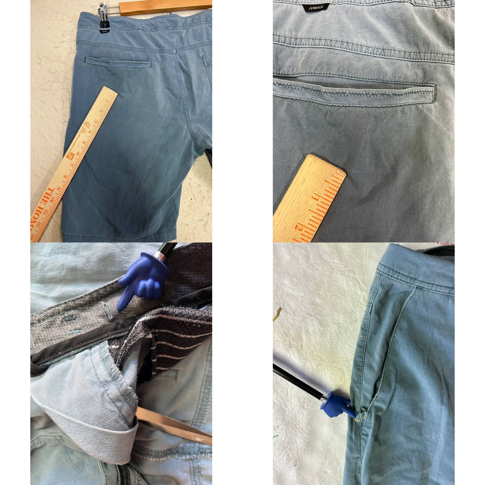 Rip Curl RIP CURL Board Shorts Mens Flat Front Blue 32 Chino Pockets Polyester Viscose Casual Travel Size US 32 / EU 48 - 8 Thumbnail