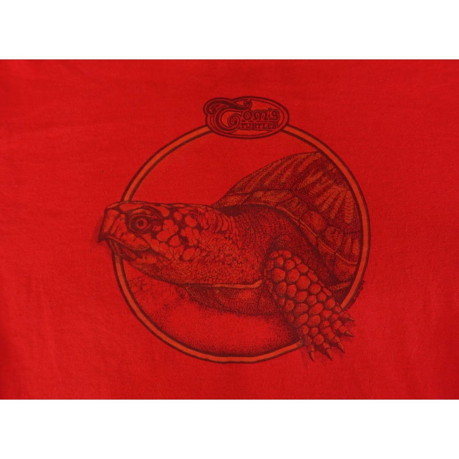 Fruit Of The Loom VINTAGE Fruit of the Loom Turtle Shirt Mens S Red 90s Tom's Tortugas Graphic Print Crew Neck Short Sleeve Cotton Size US S / EU 44-46 / 1 - 2 Thumbnail