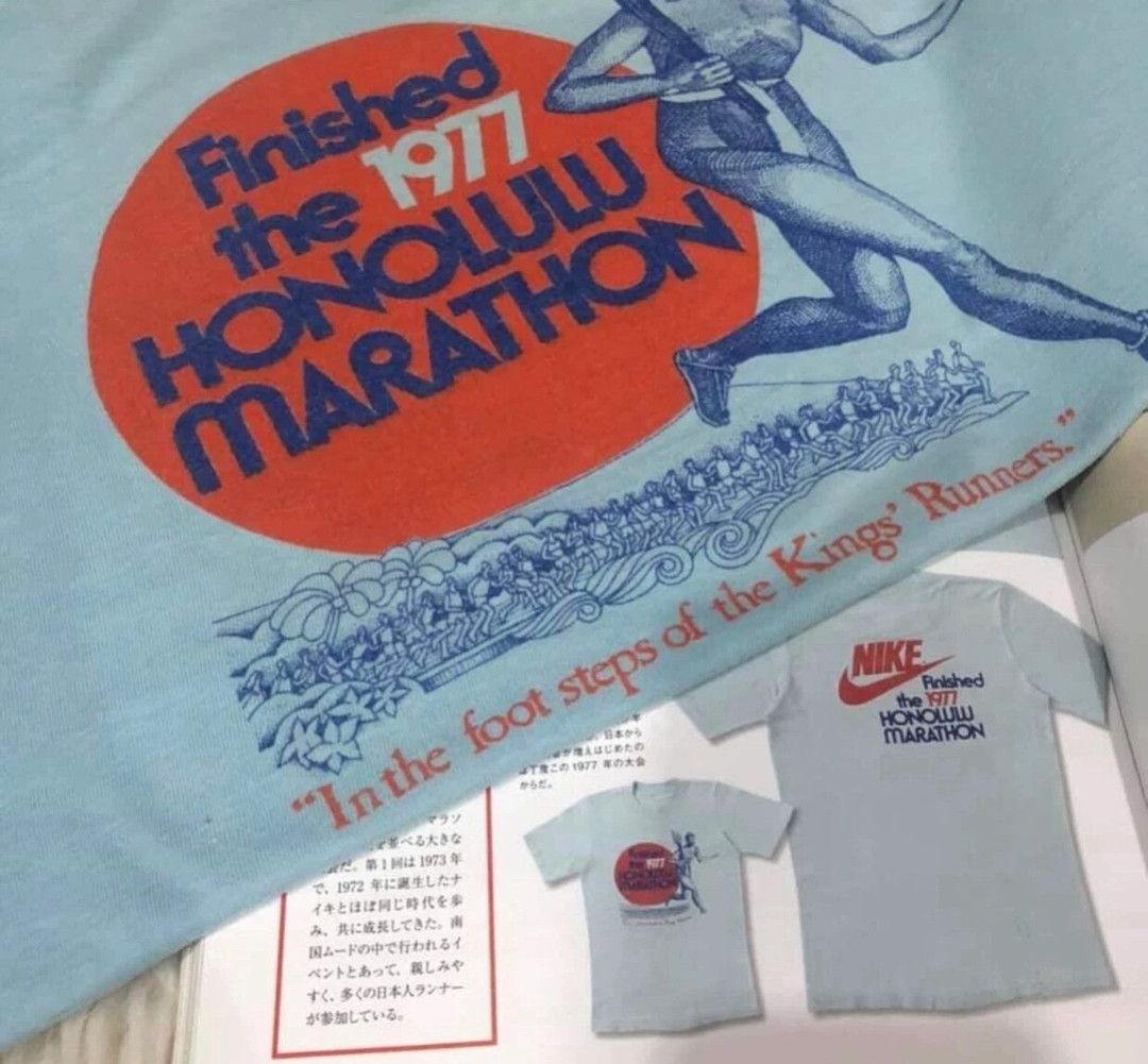 Nike Vintage Nike finished the 1977 Honolulu Marathon tee Size US L / EU 52-54 / 3 - 7 Thumbnail
