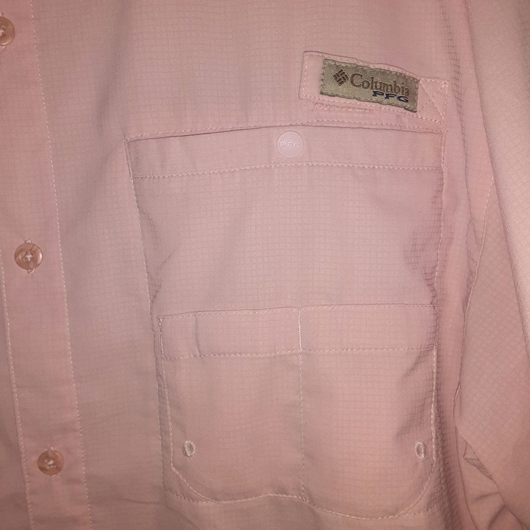 Pinko VINTAGE Columbia PFG Fishing Shirt Mens L Pink Short Sleeve Vented Outdoors Omni-Shade Size US L / EU 52-54 / 3 - 2 Thumbnail