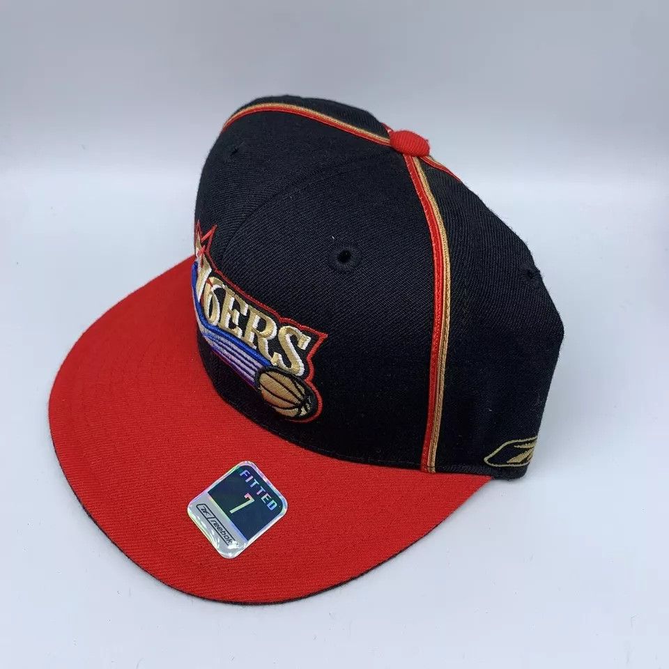 NBA Vintage Philadelphia 76ers Size 6 3/4 NBA Hat Fitted Cap Size ONE SIZE - 2 Thumbnail
