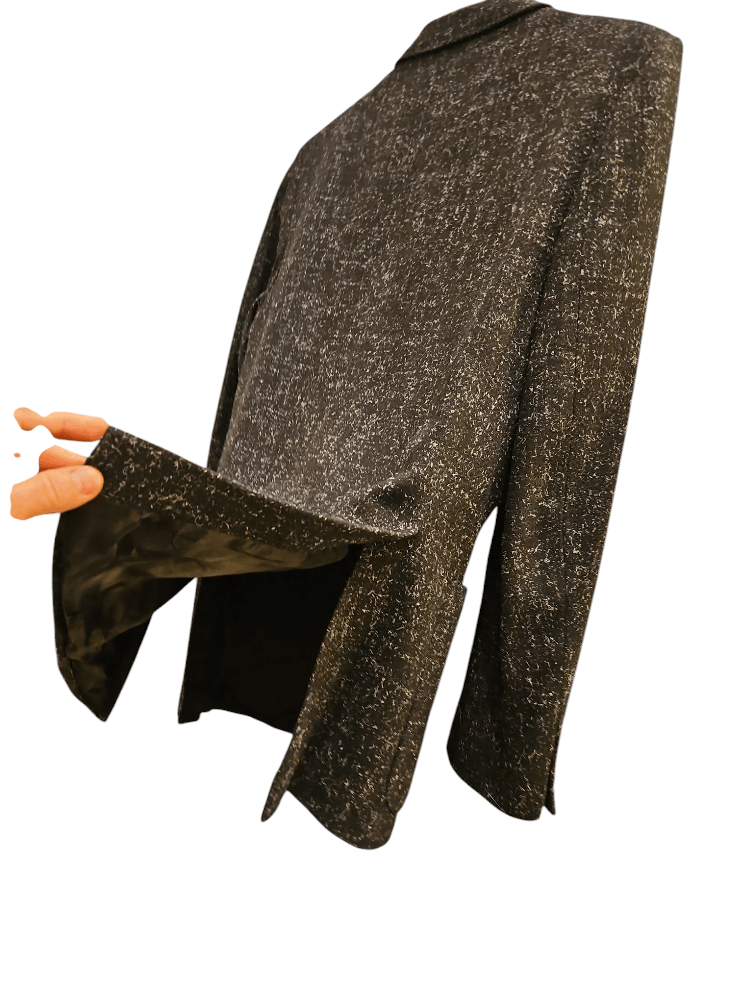 Black with Gray Flecks- Blazer Sz. 40 R Von Furstenberg
